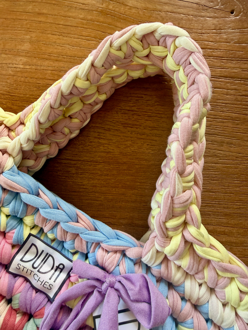 BAROLO bag standard multicolore pastello con maniglie in lycra