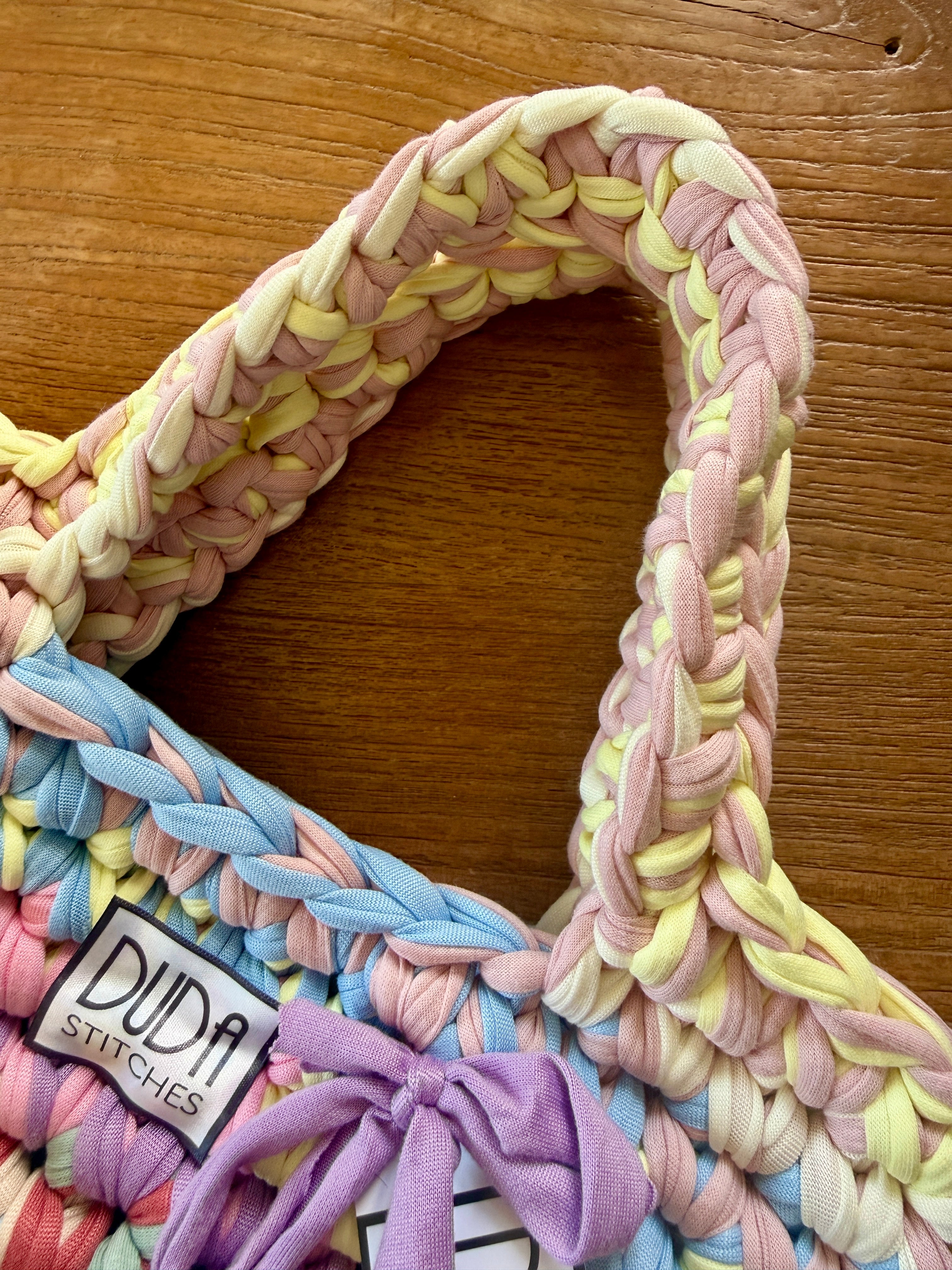 BAROLO bag standard multicolore pastello con maniglie in lycra