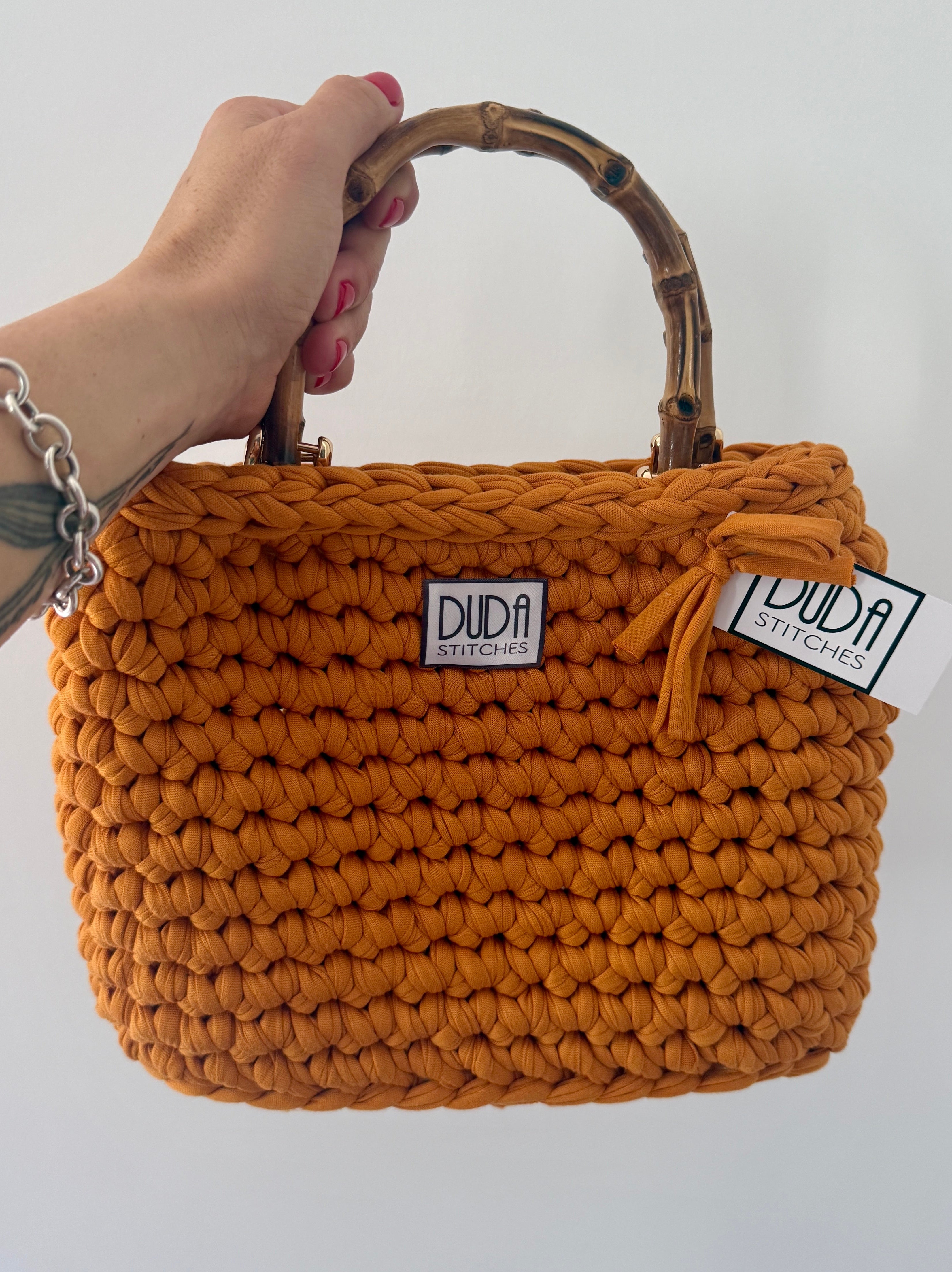 ALBA bag standard girasole con manici in bamboo