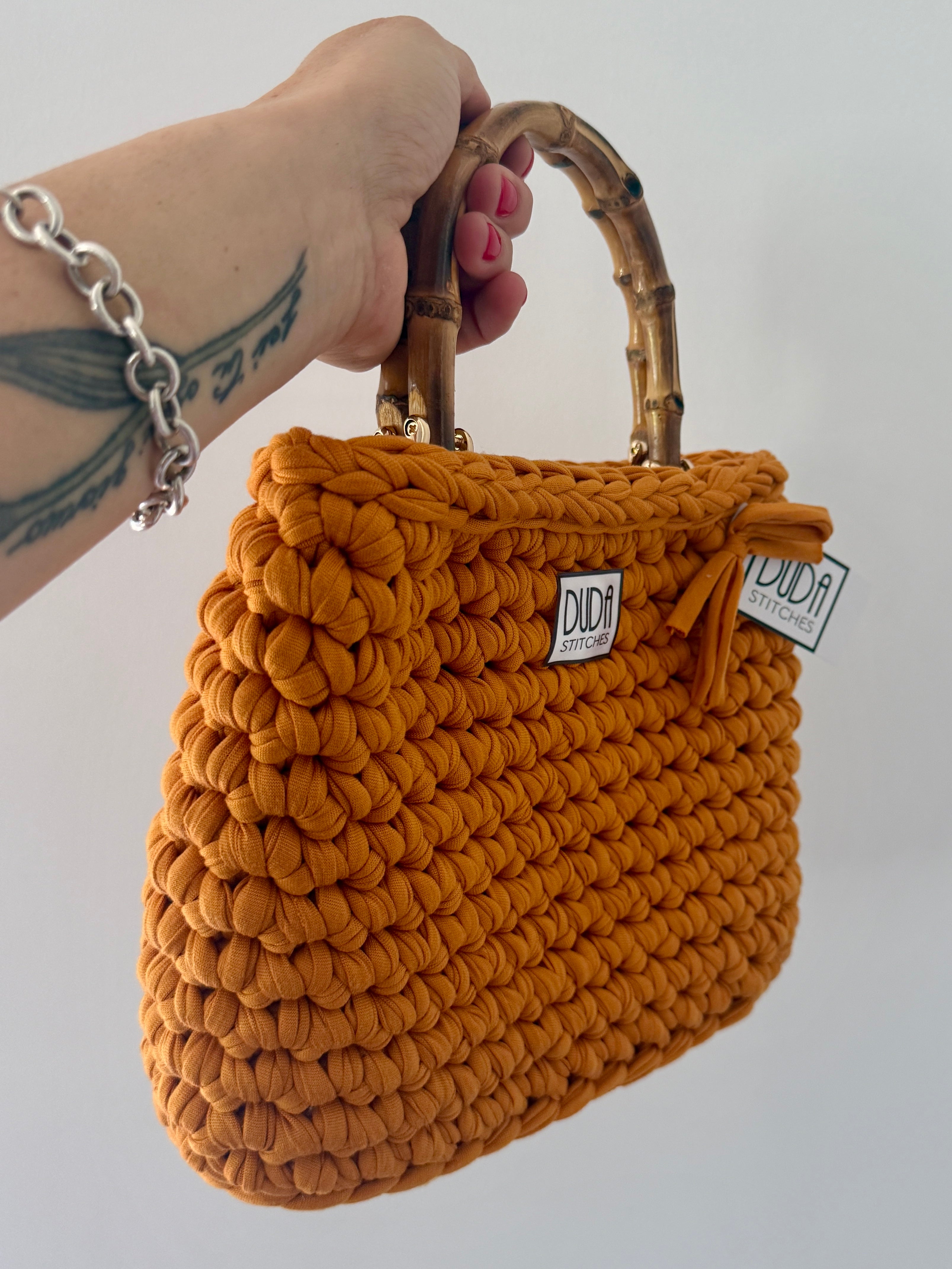 ALBA bag standard girasole con manici in bamboo