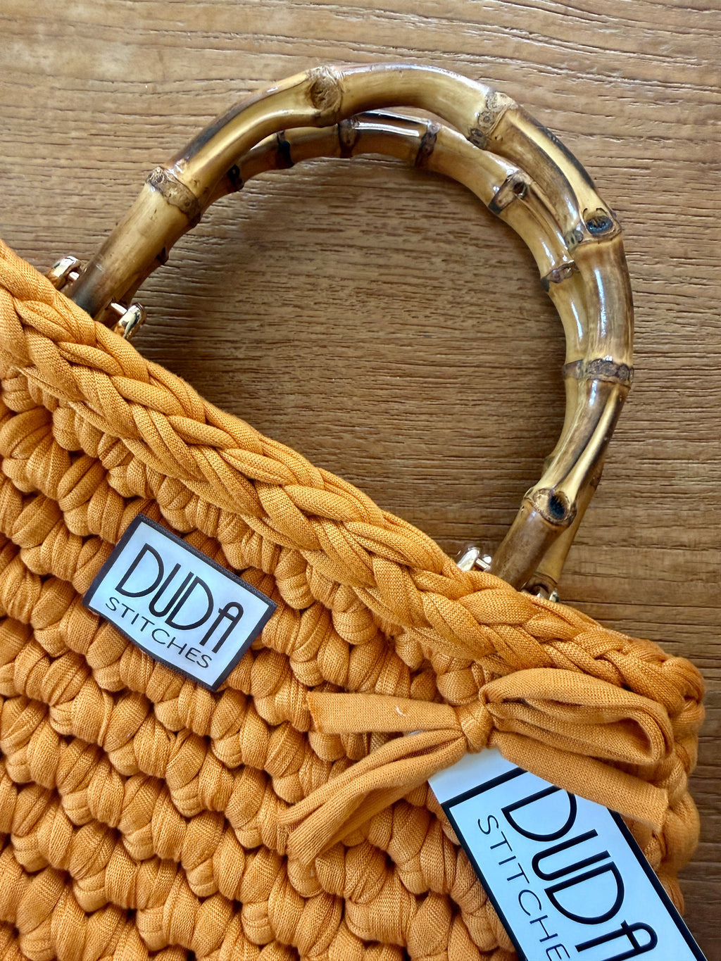 ALBA bag standard girasole con manici in bamboo