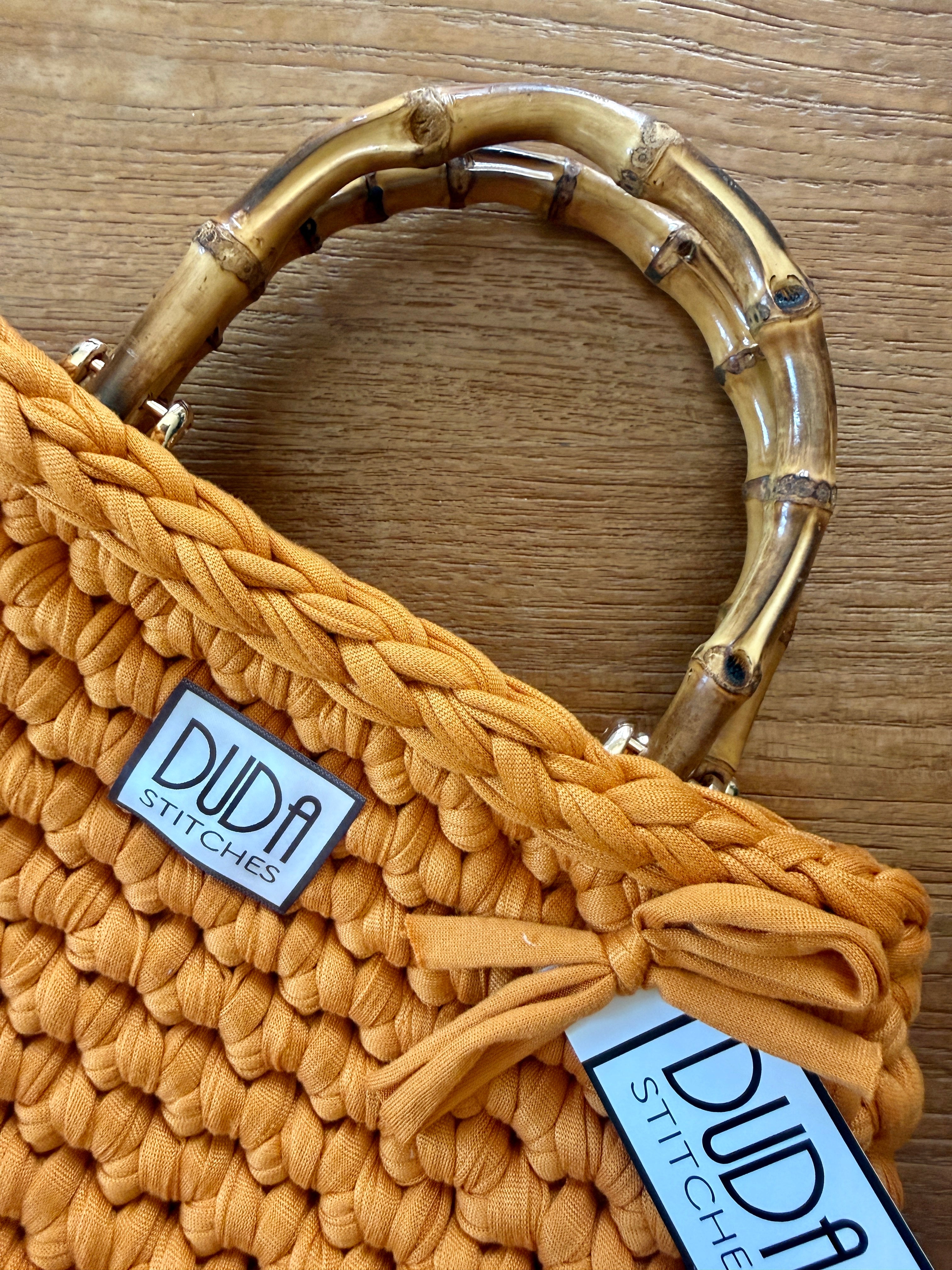 ALBA bag standard girasole con manici in bamboo
