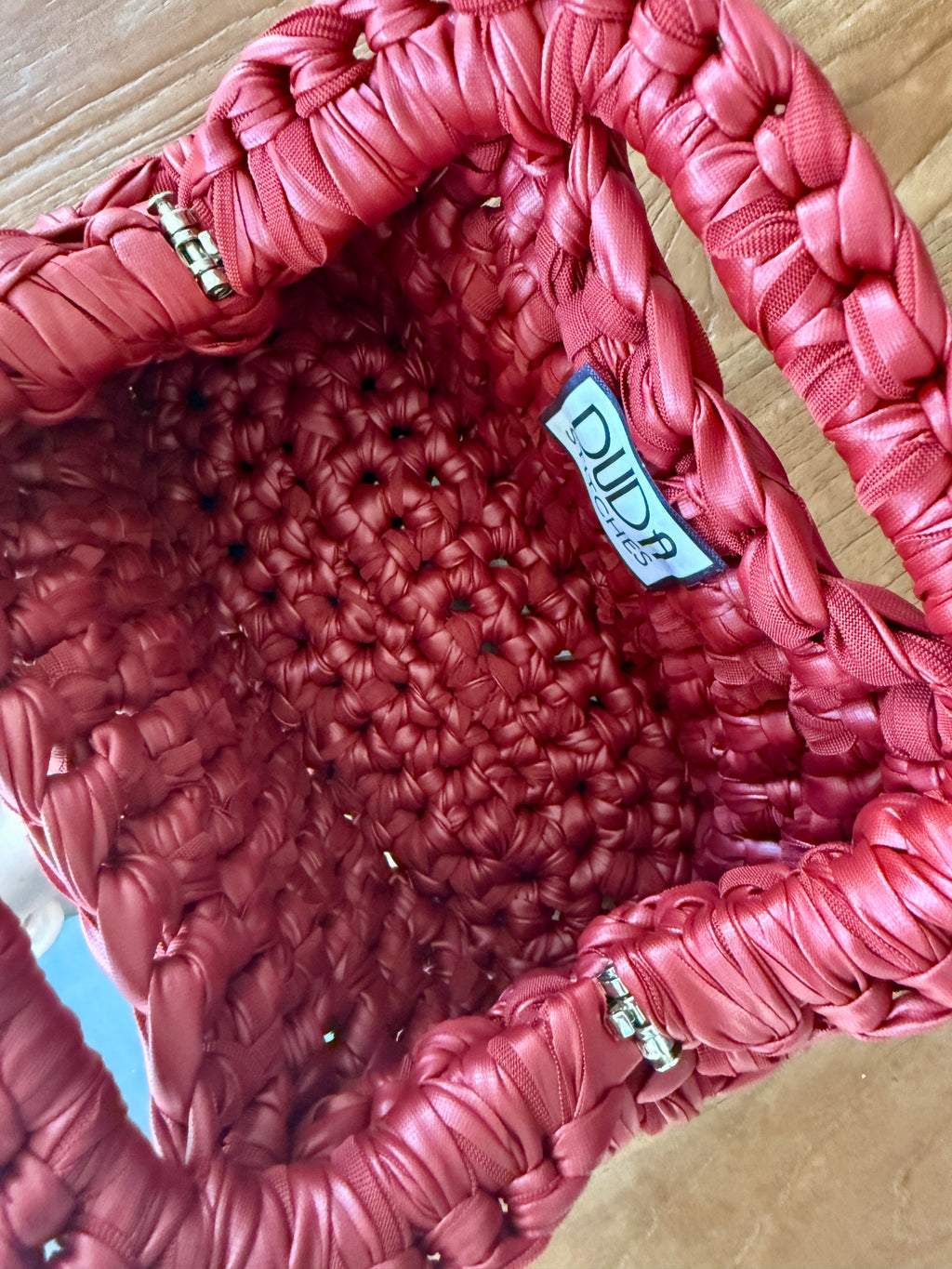 GIANDUIOTTA bag mini in ecopelle ciliegia con manico