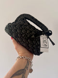 GIANDUIOTTA bag mini in ecopelle nera con manico