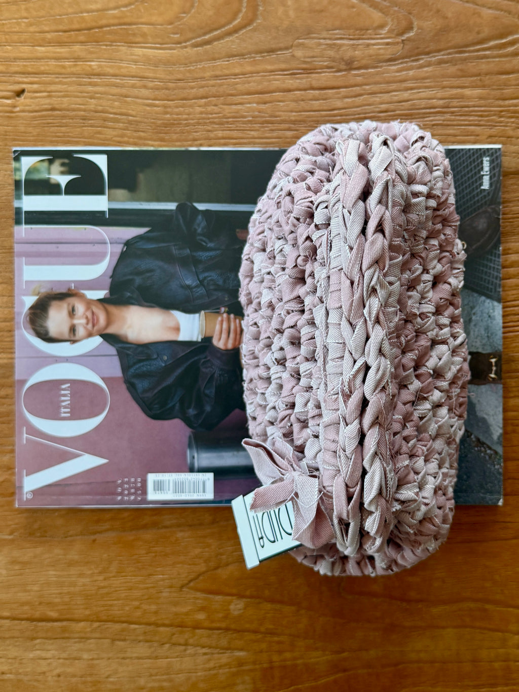 GIANDUIOTTA bag standard in denim rosa con manico