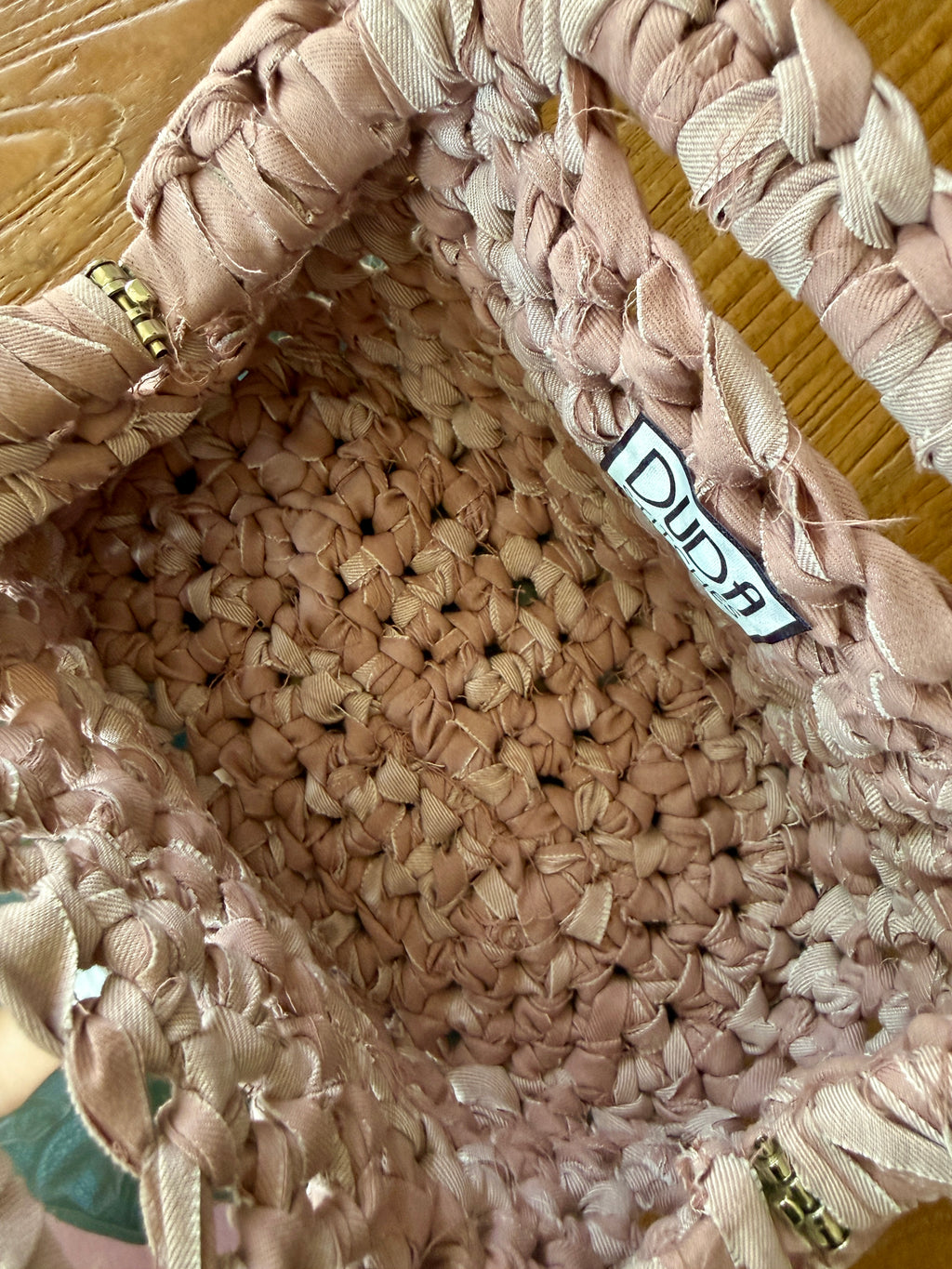 GIANDUIOTTA bag standard in denim rosa con manico