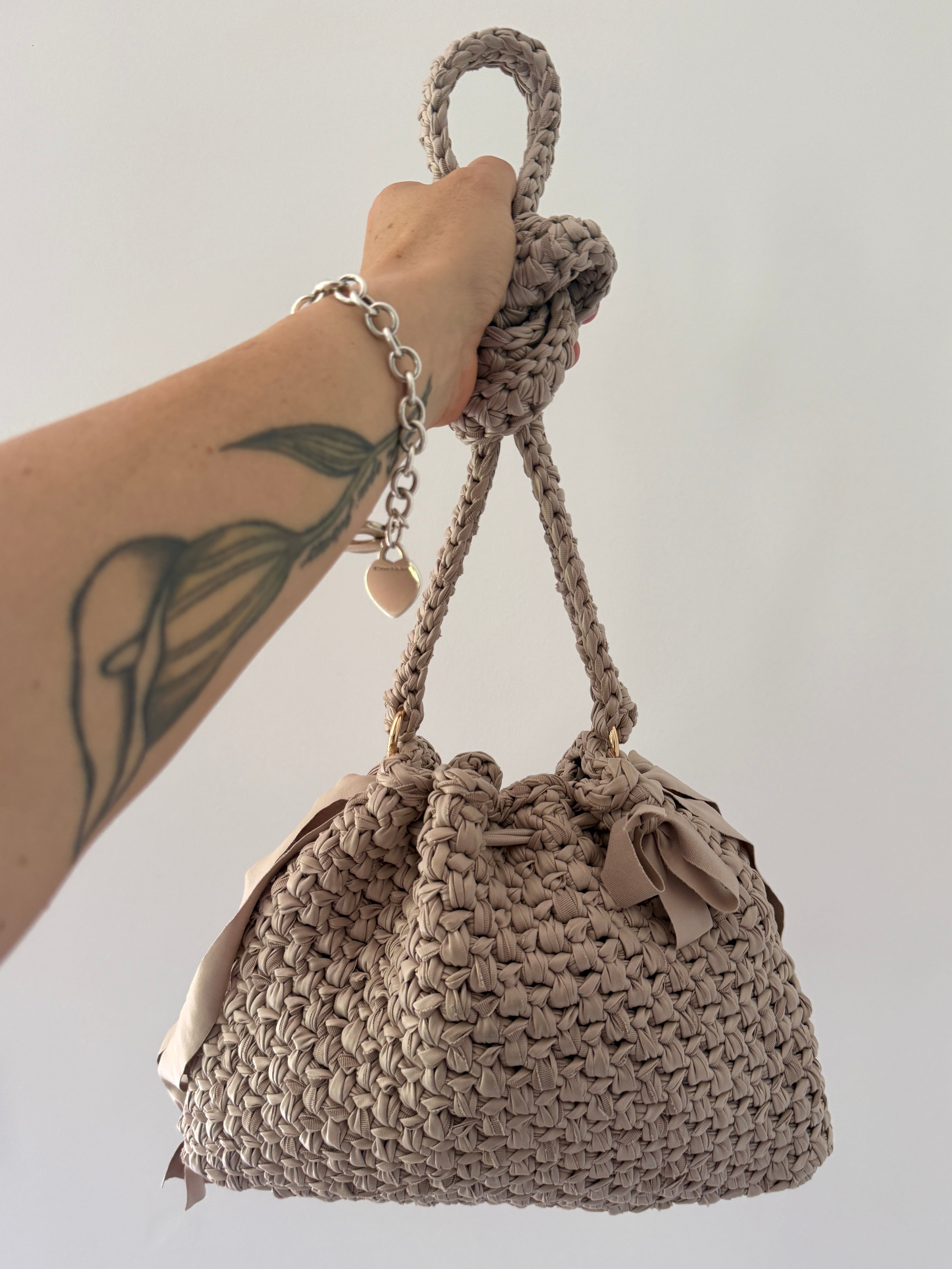 DUDINA bag standard in ecopelle grigio perla con tracolla