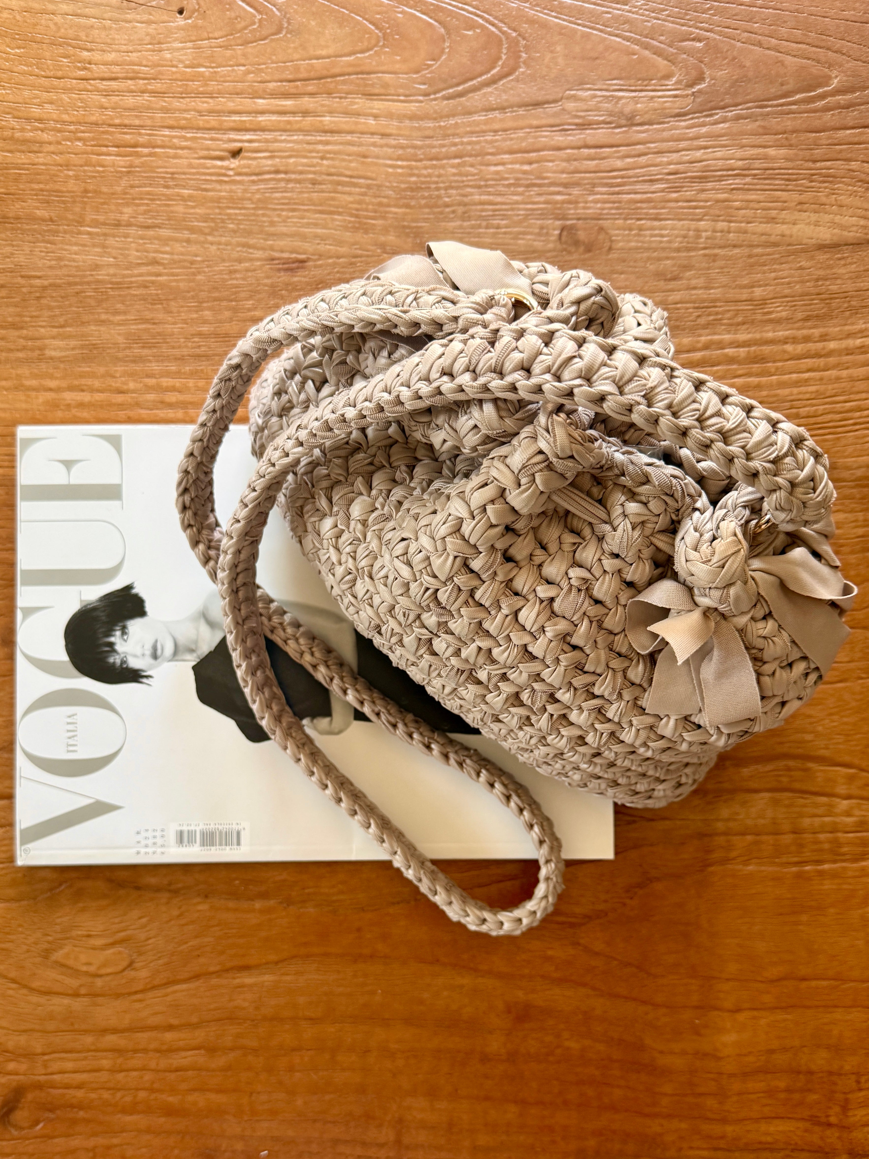 DUDINA bag standard in ecopelle grigio perla con tracolla