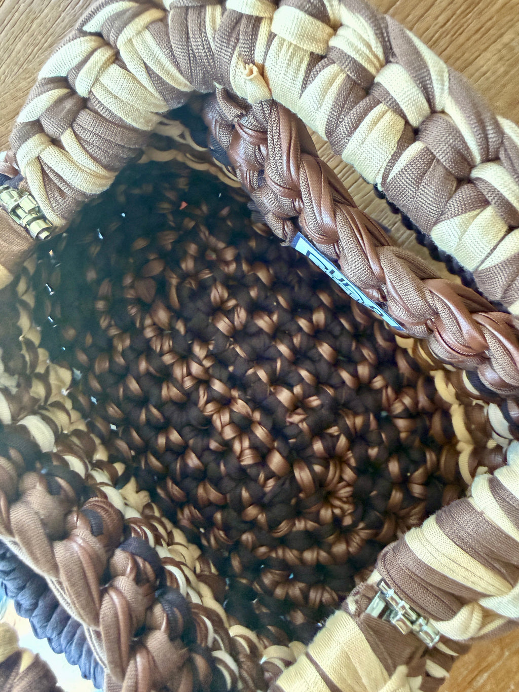 GIANDUIOTTA bag mini multicolore marrone con manico e doppia maniglia