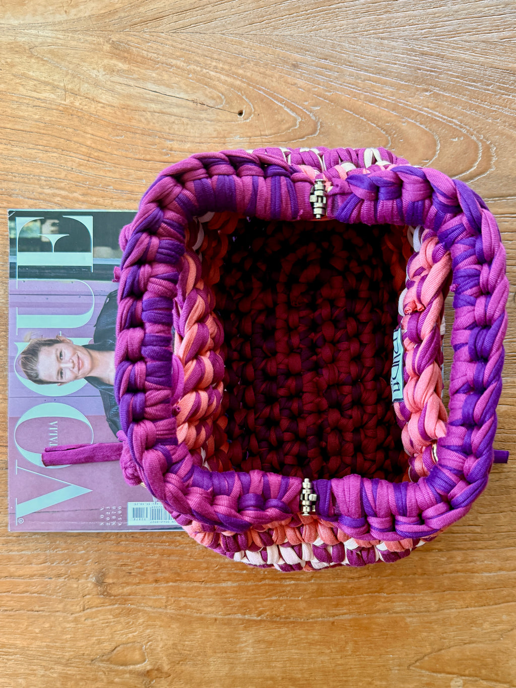 GIANDUIOTTA bag mini multicolore violetto con manico e doppia maniglia