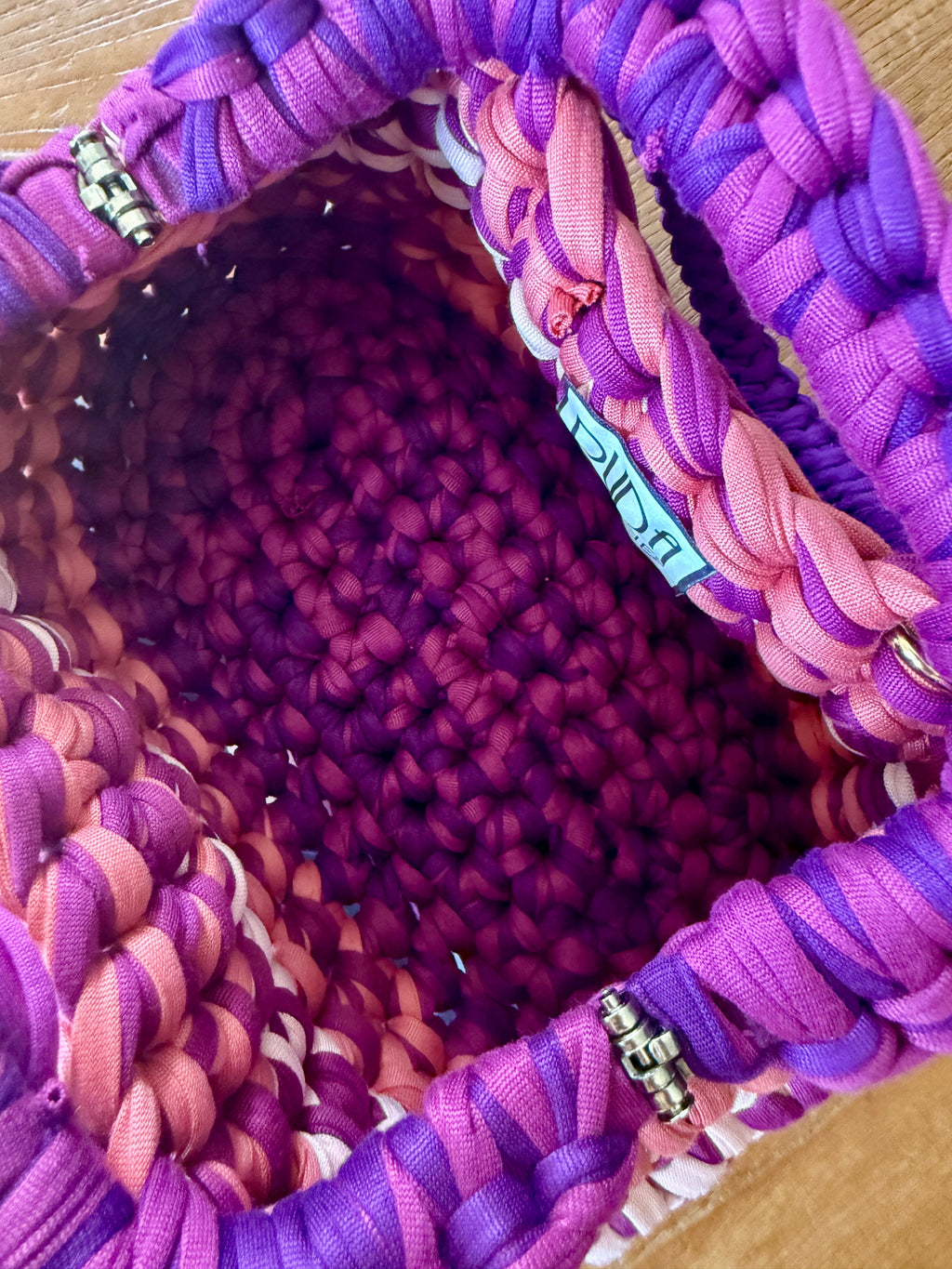 GIANDUIOTTA bag mini multicolore violetto con manico e doppia maniglia