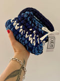 GIANDUIOTTA bag mini multicolore blu//panna con manico