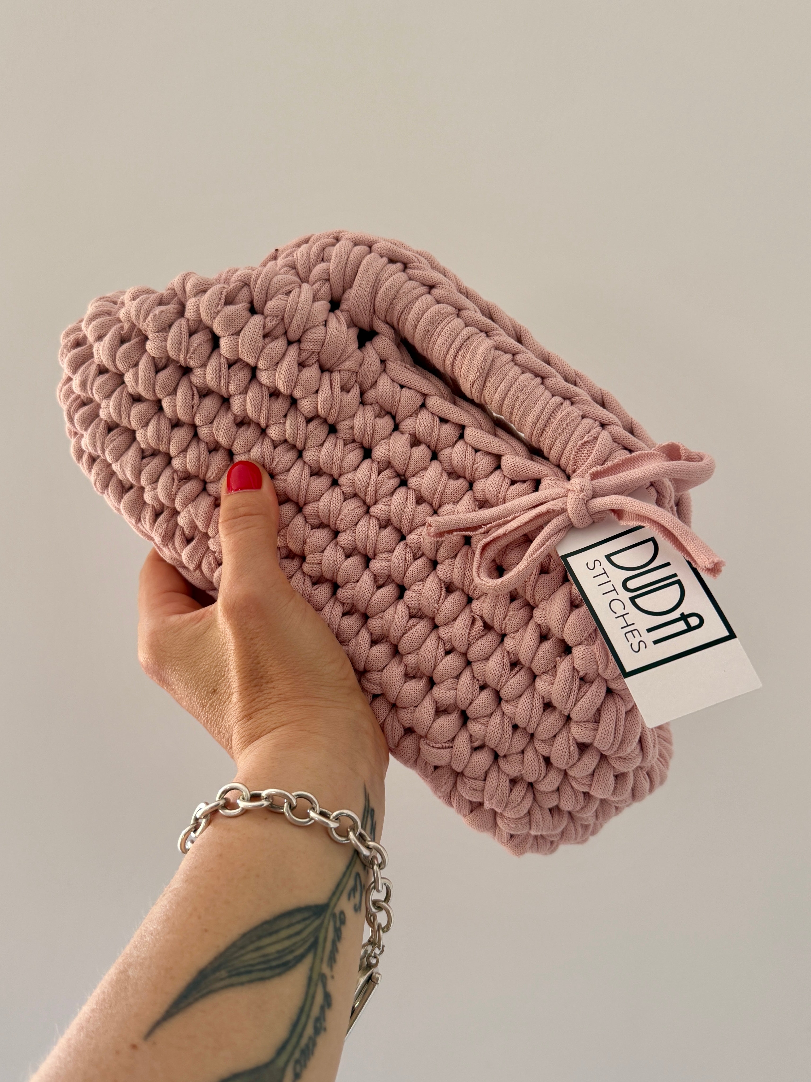 GIANDUIOTTA bag standard in cotone rosa con manico