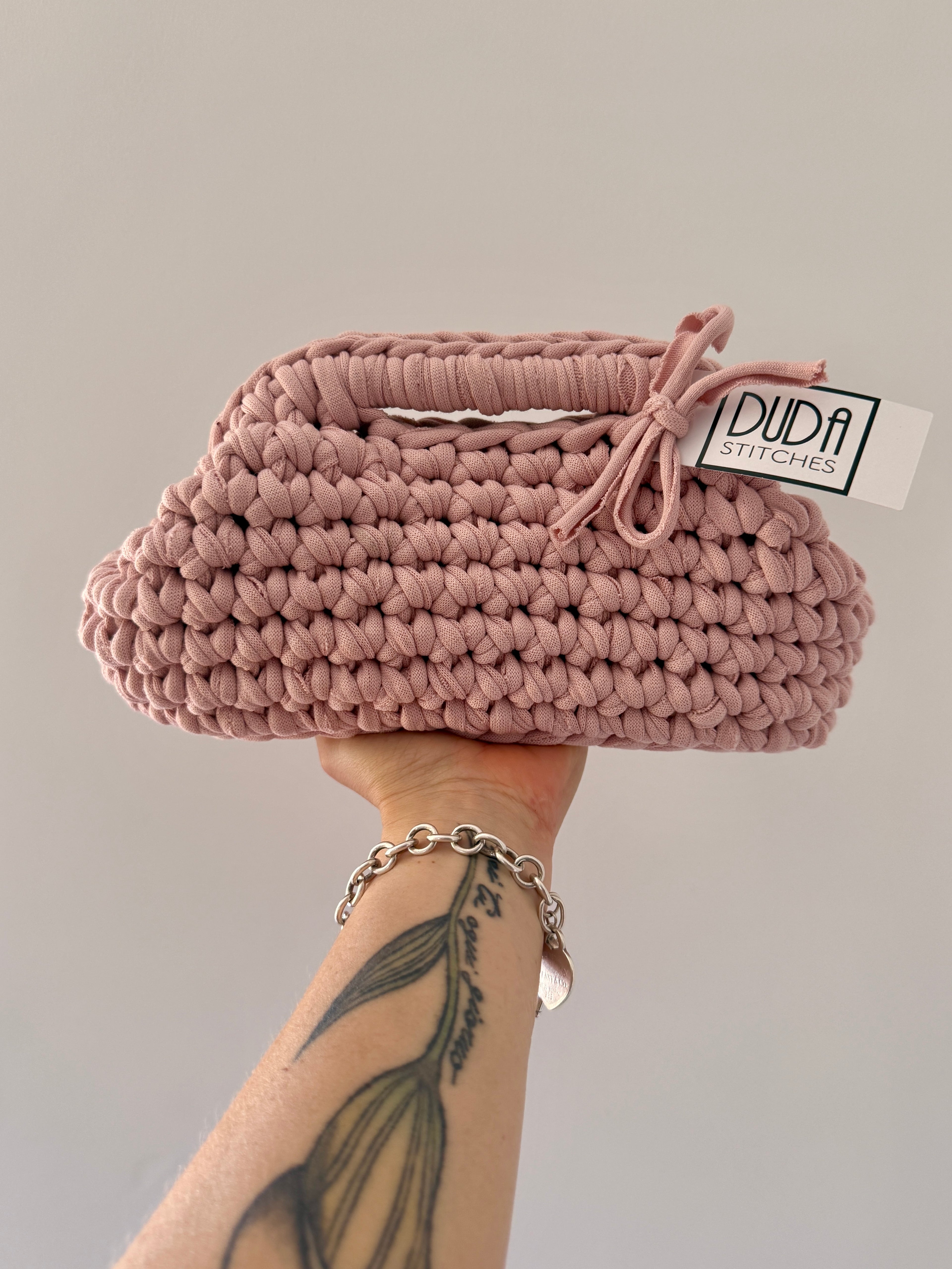 GIANDUIOTTA bag standard in cotone rosa con manico