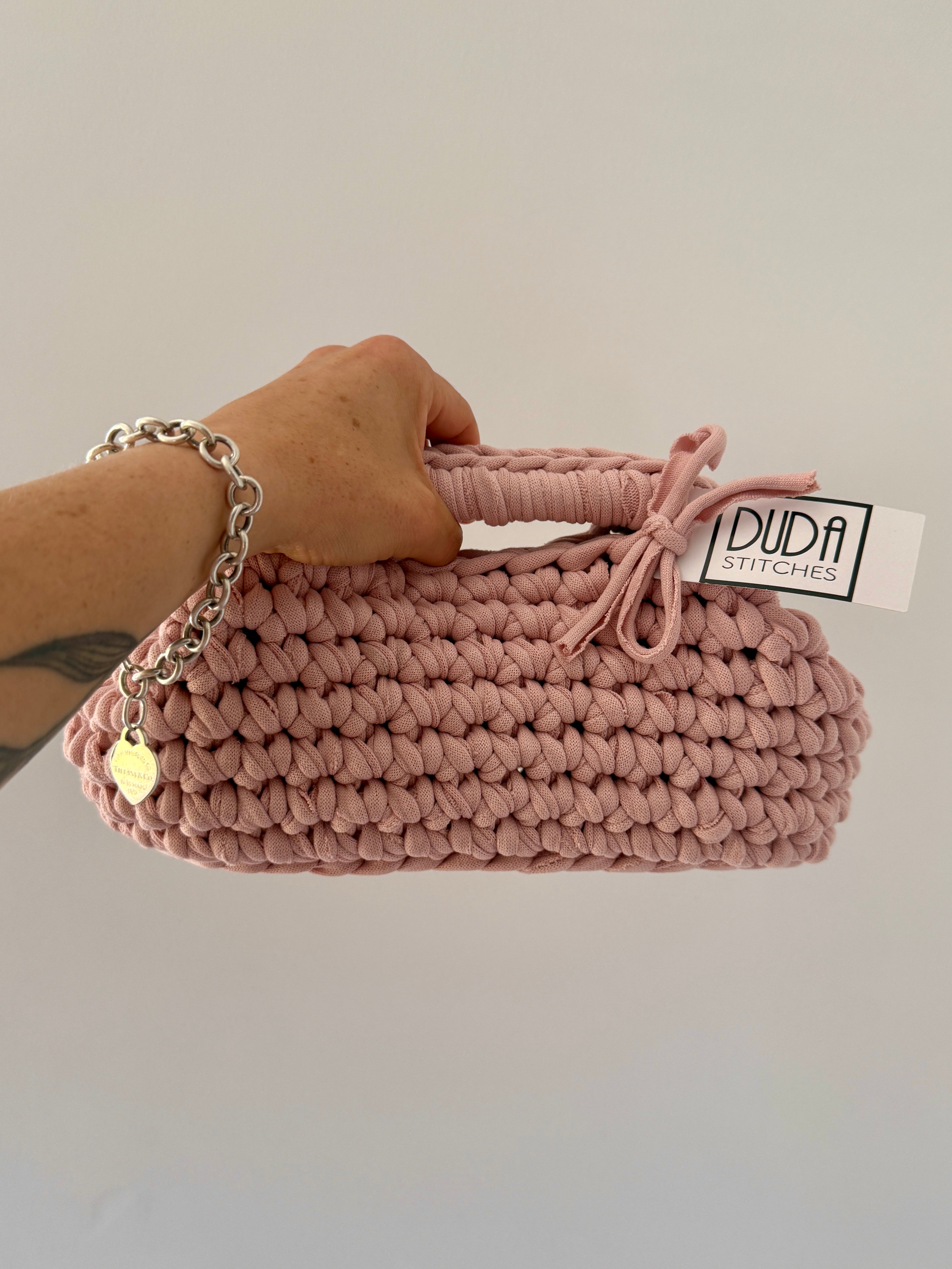 GIANDUIOTTA bag standard in cotone rosa con manico