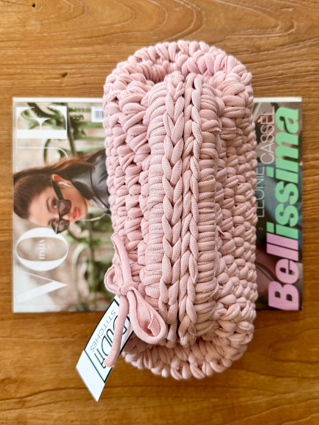 GIANDUIOTTA bag standard in cotone rosa con manico