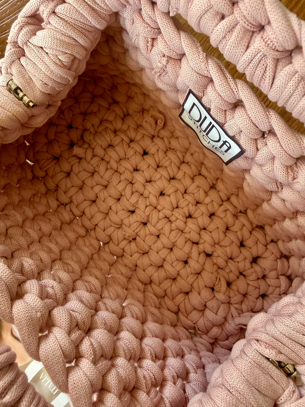GIANDUIOTTA bag standard in cotone rosa con manico