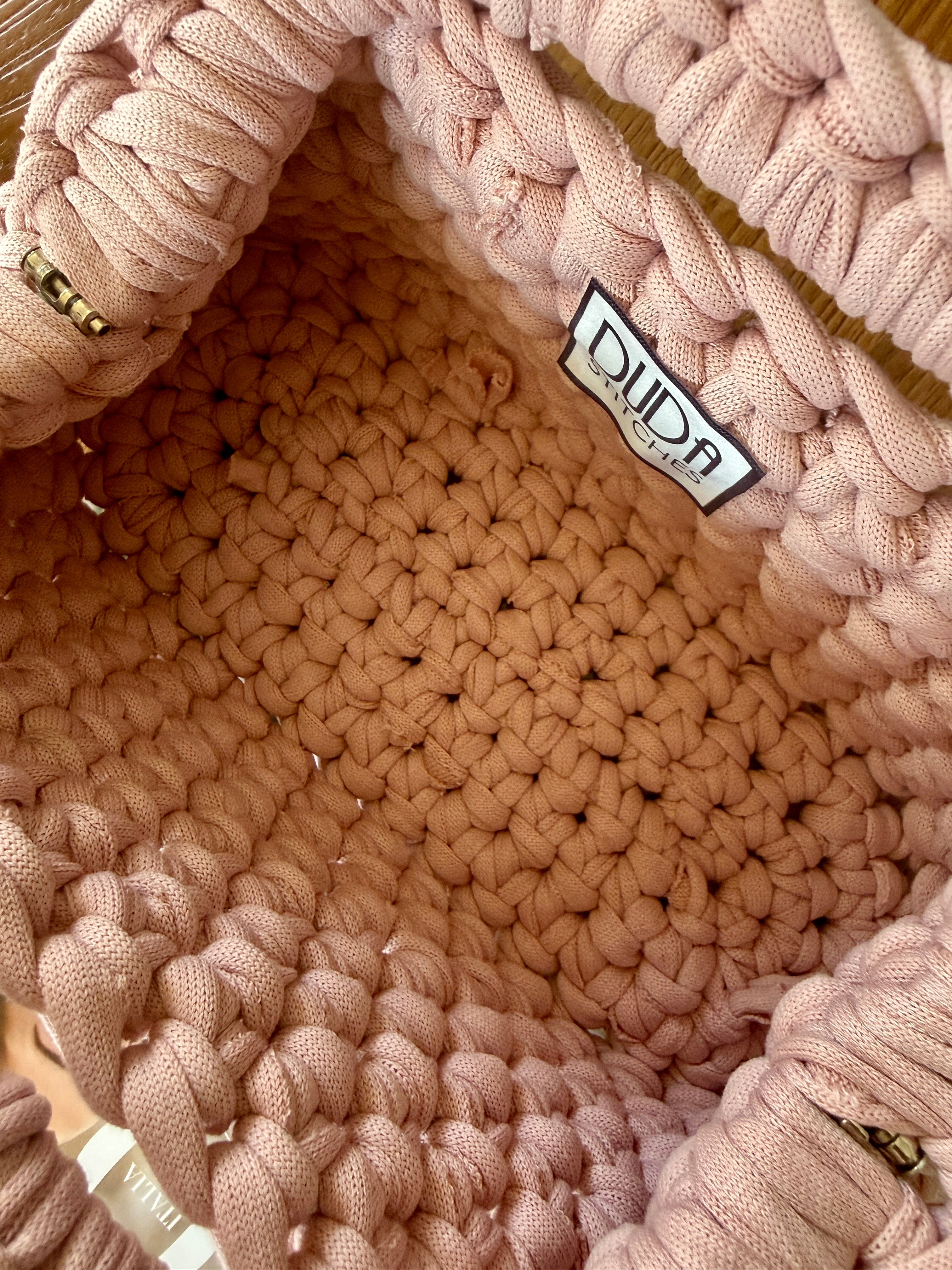 GIANDUIOTTA bag standard in cotone rosa con manico