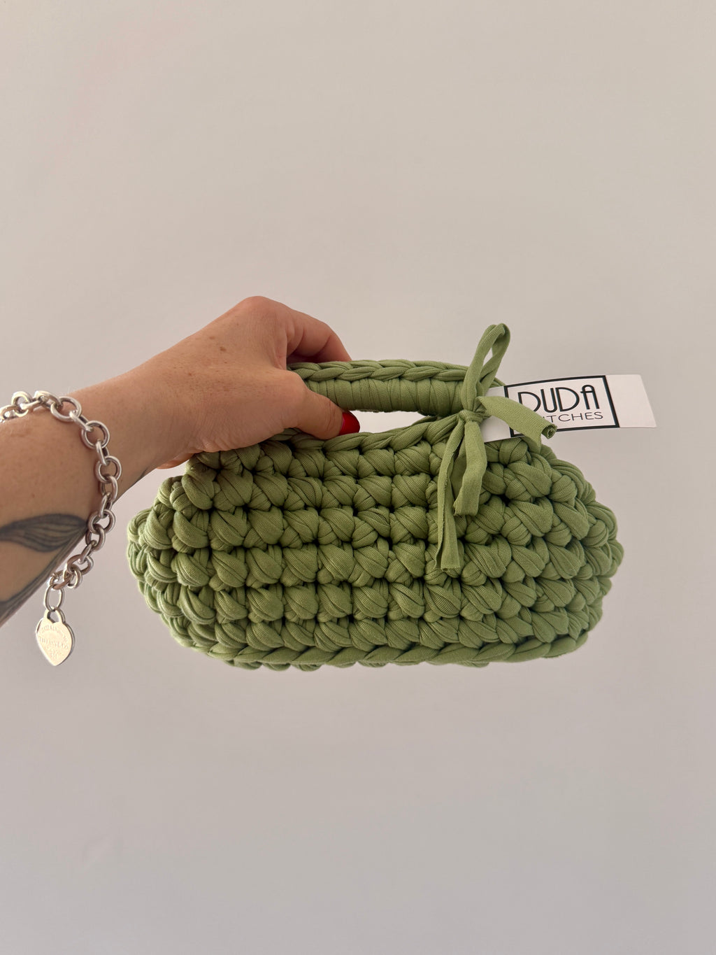 GIANDUIOTTA bag mini salvia con manico