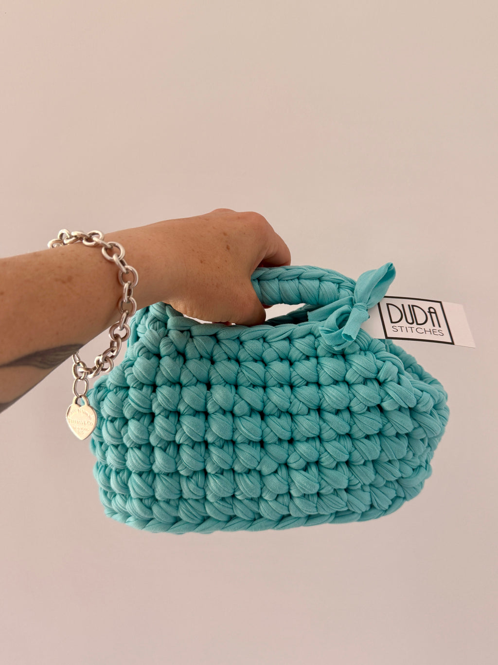 GIANDUIOTTA bag mini turchese con manico