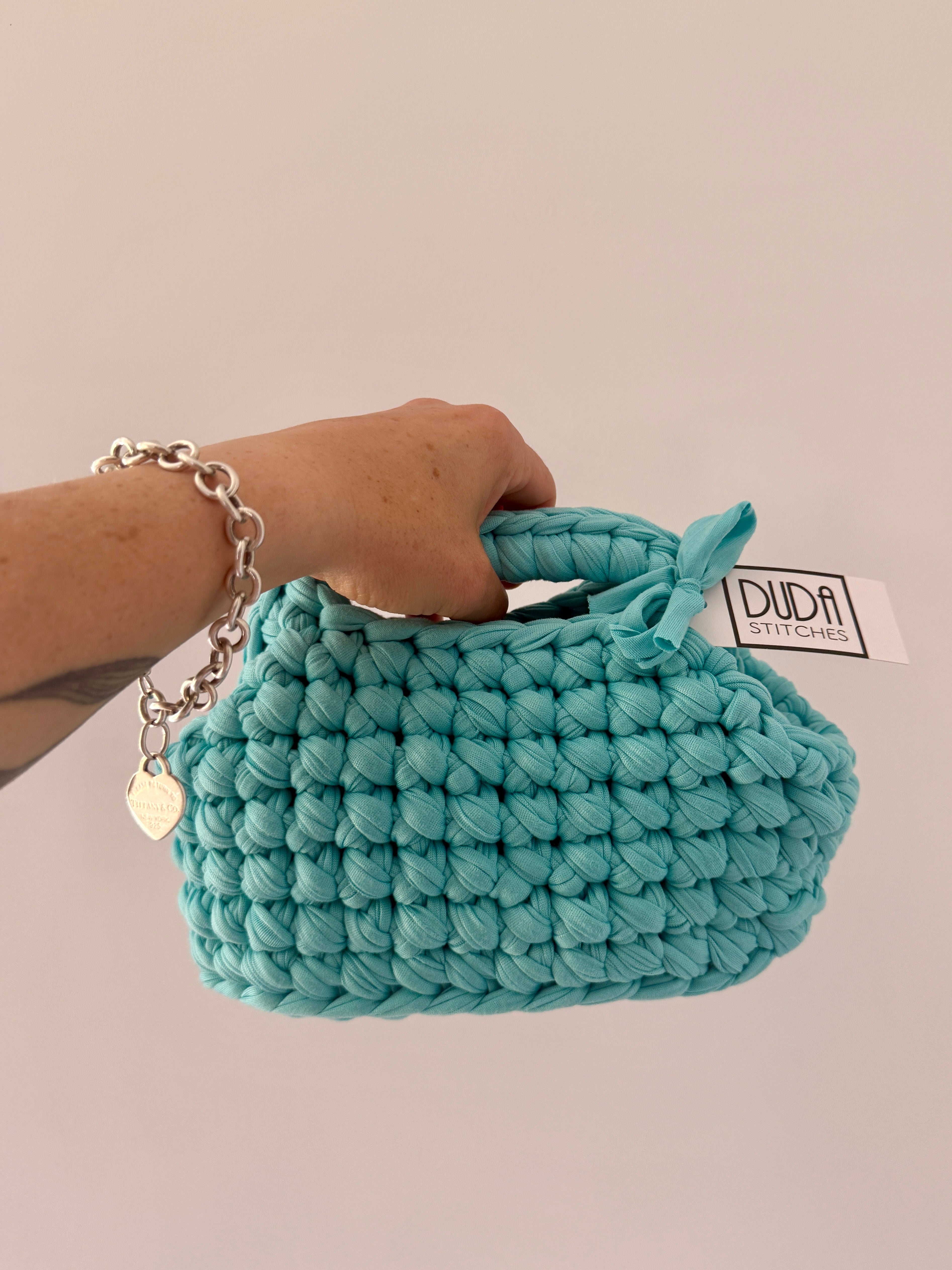GIANDUIOTTA bag mini turchese con manico
