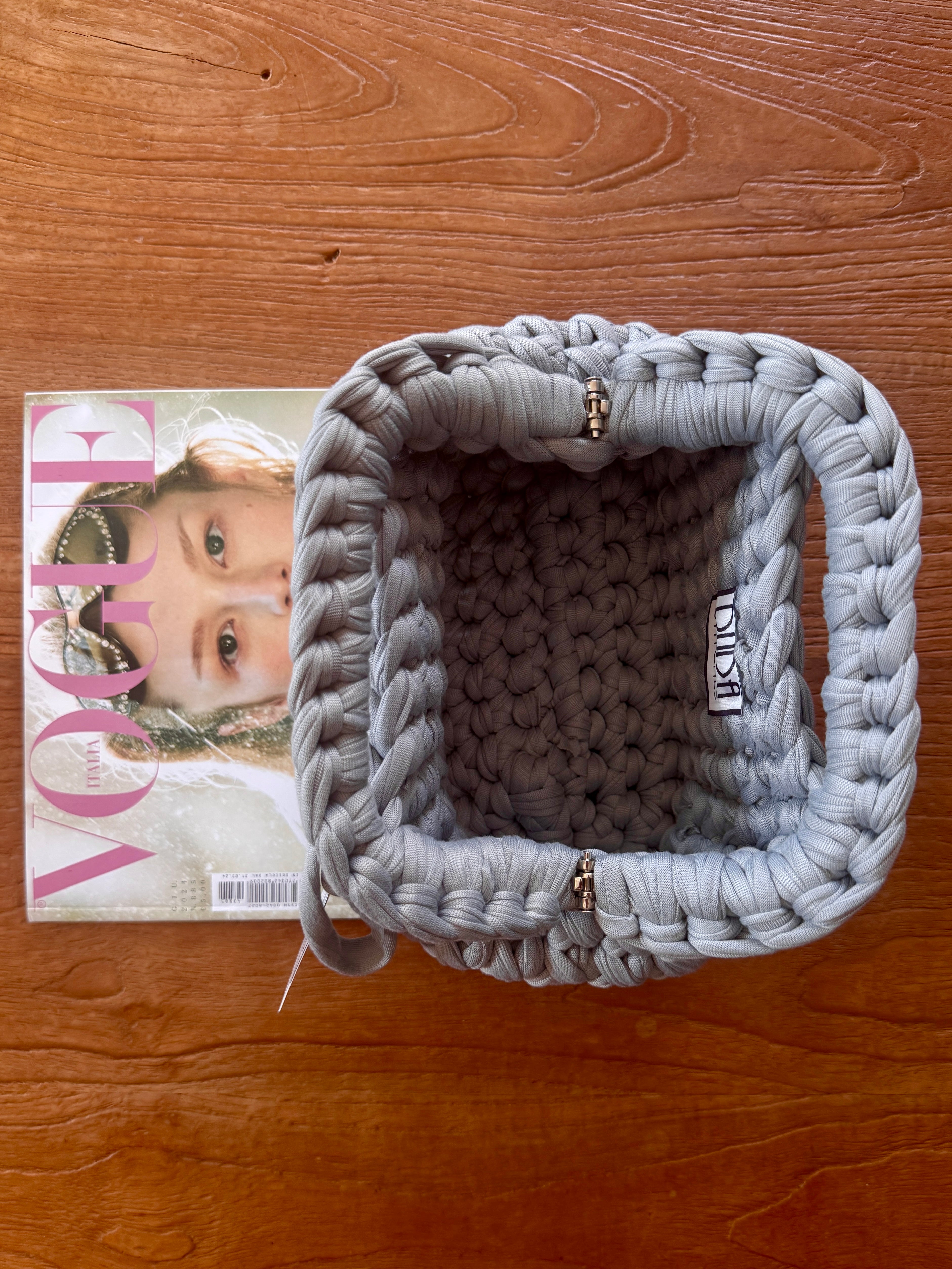 GIANDUIOTTA bag mini grigio perla con manico