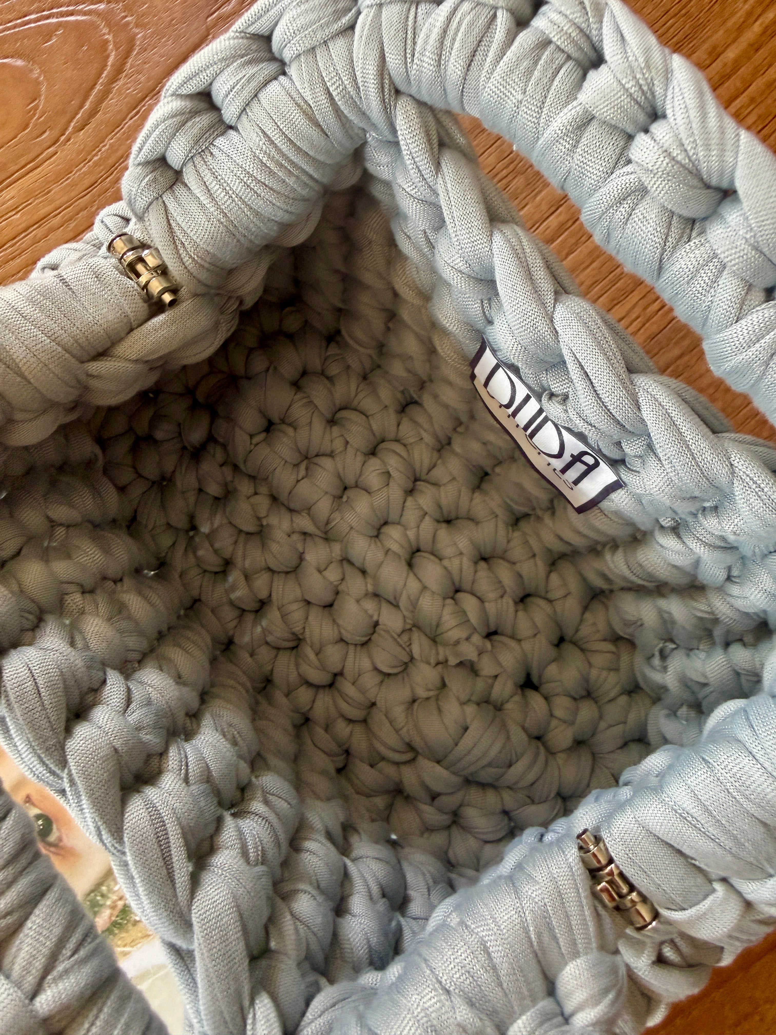 GIANDUIOTTA bag mini grigio perla con manico