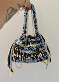 DUDINA bag multicolor marrone//azzurro//giallo con maniglia