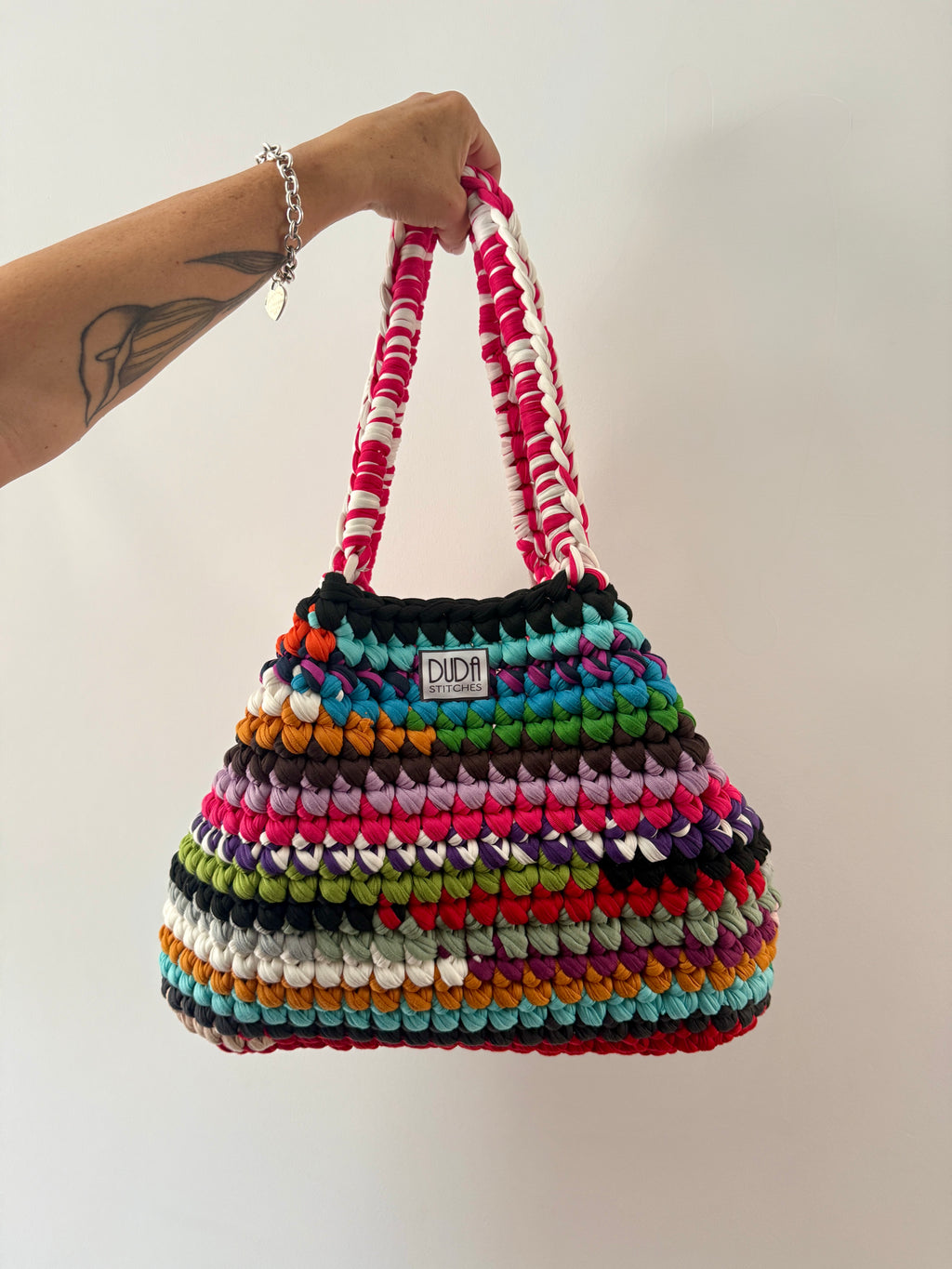 BAROLO bag large con maniglie in lycra RE-STITCHES 002