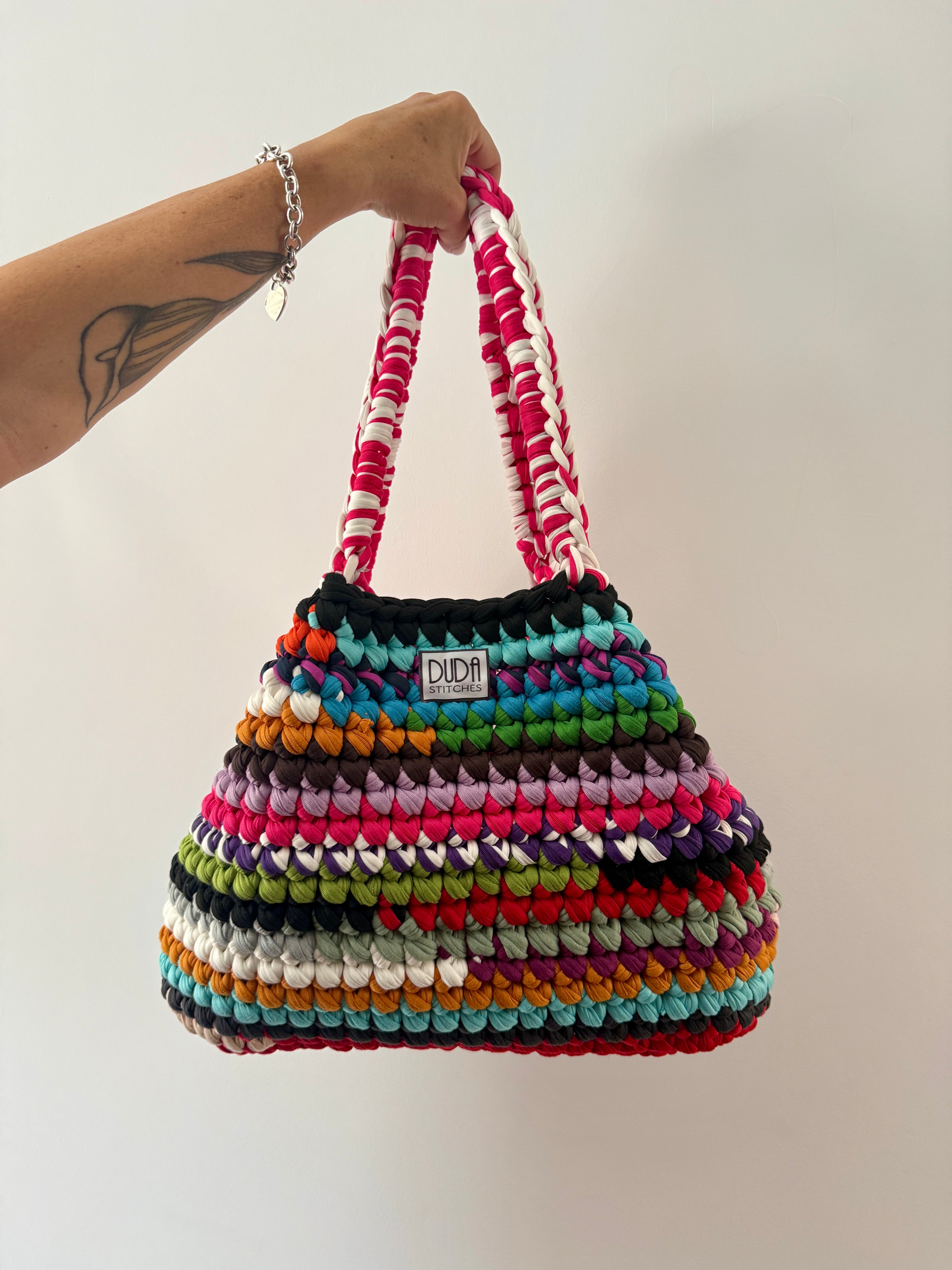 BAROLO bag large con maniglie in lycra RE-STITCHES 002