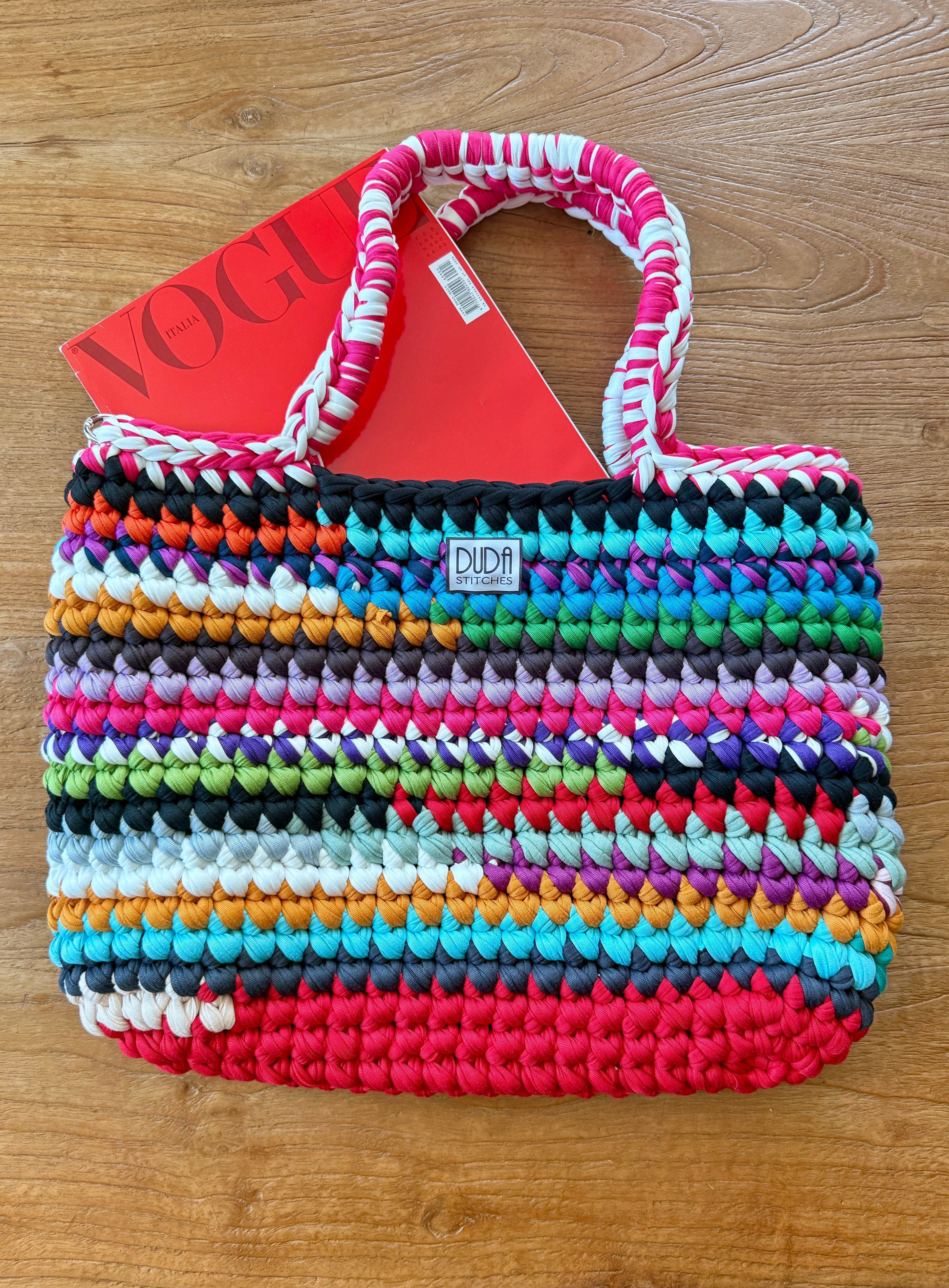 BAROLO bag large con maniglie in lycra RE-STITCHES 002