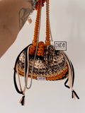 DUDINA bag rigata//animalier con maniglia