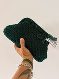 NOCCIOLA pochette standard in tulle verde senza manico