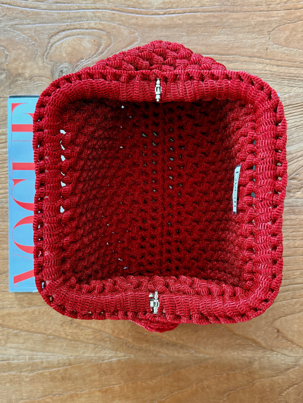 NOCCIOLA pochette standard in tulle rosso senza manico
