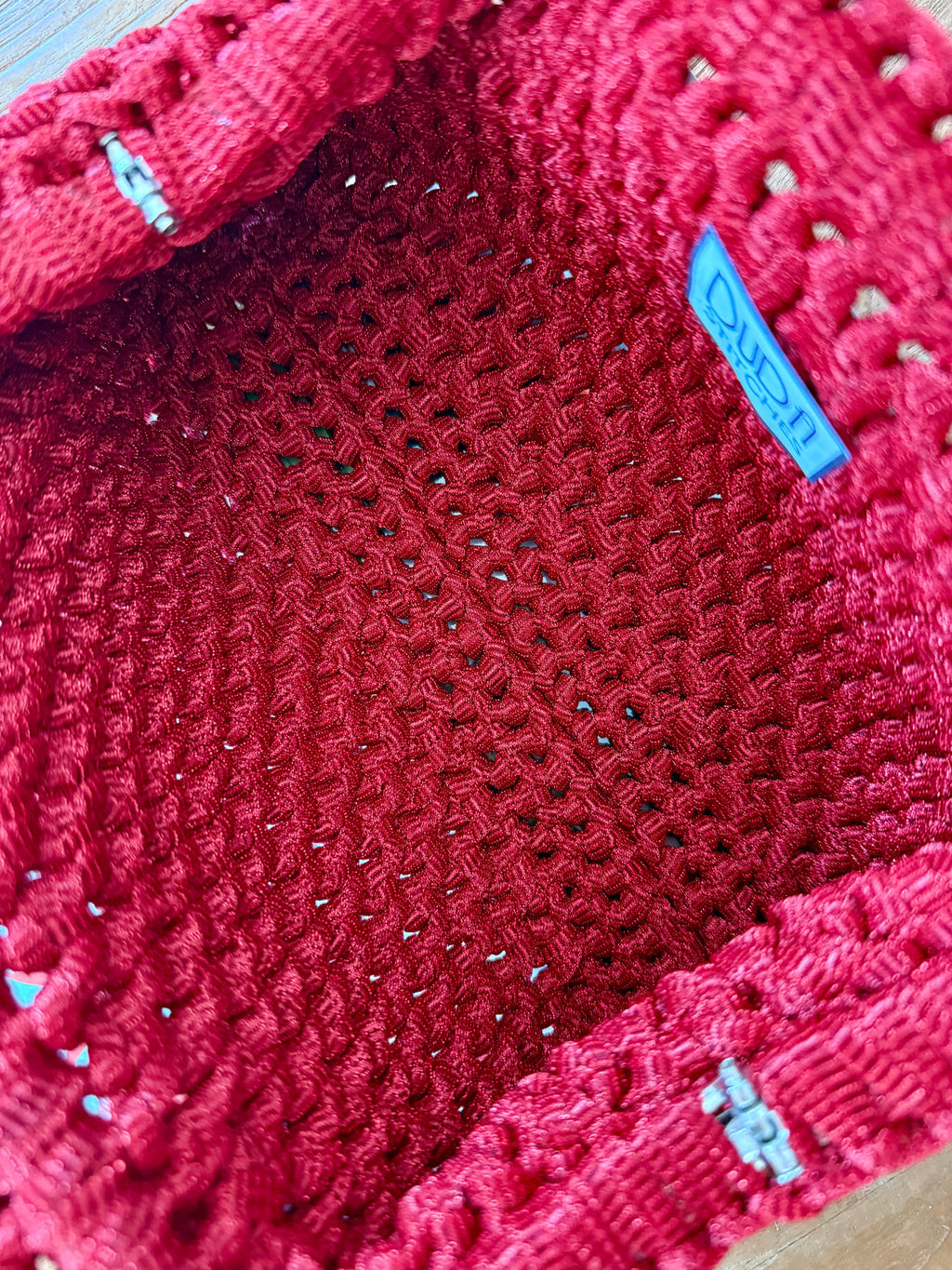 NOCCIOLA pochette standard in tulle rosso senza manico