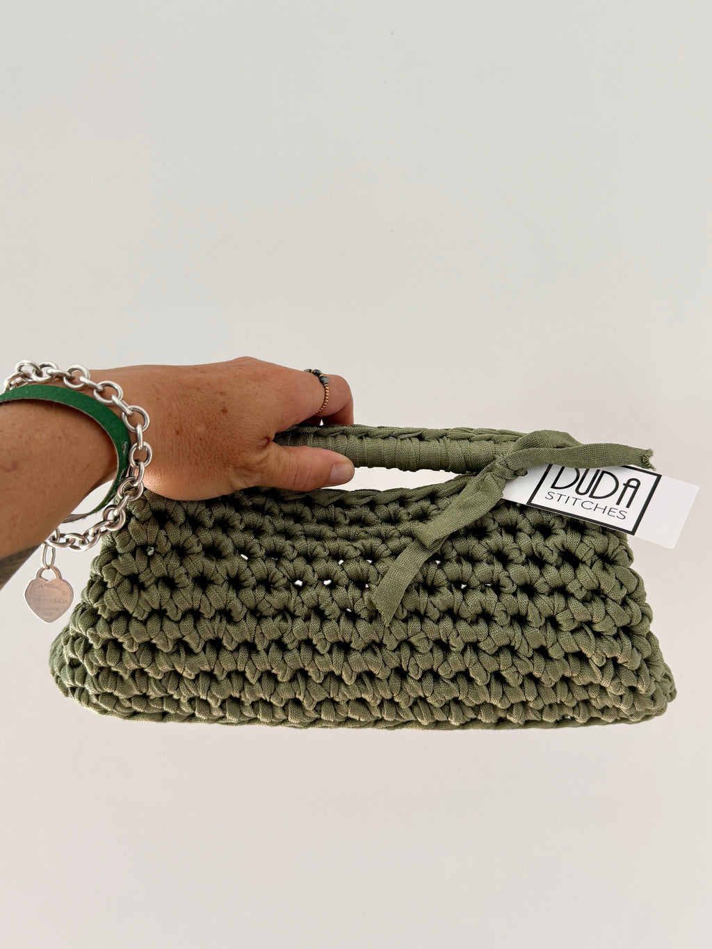 GIANDUIOTTA bag extralarge lycra Inda verde salvia con manico