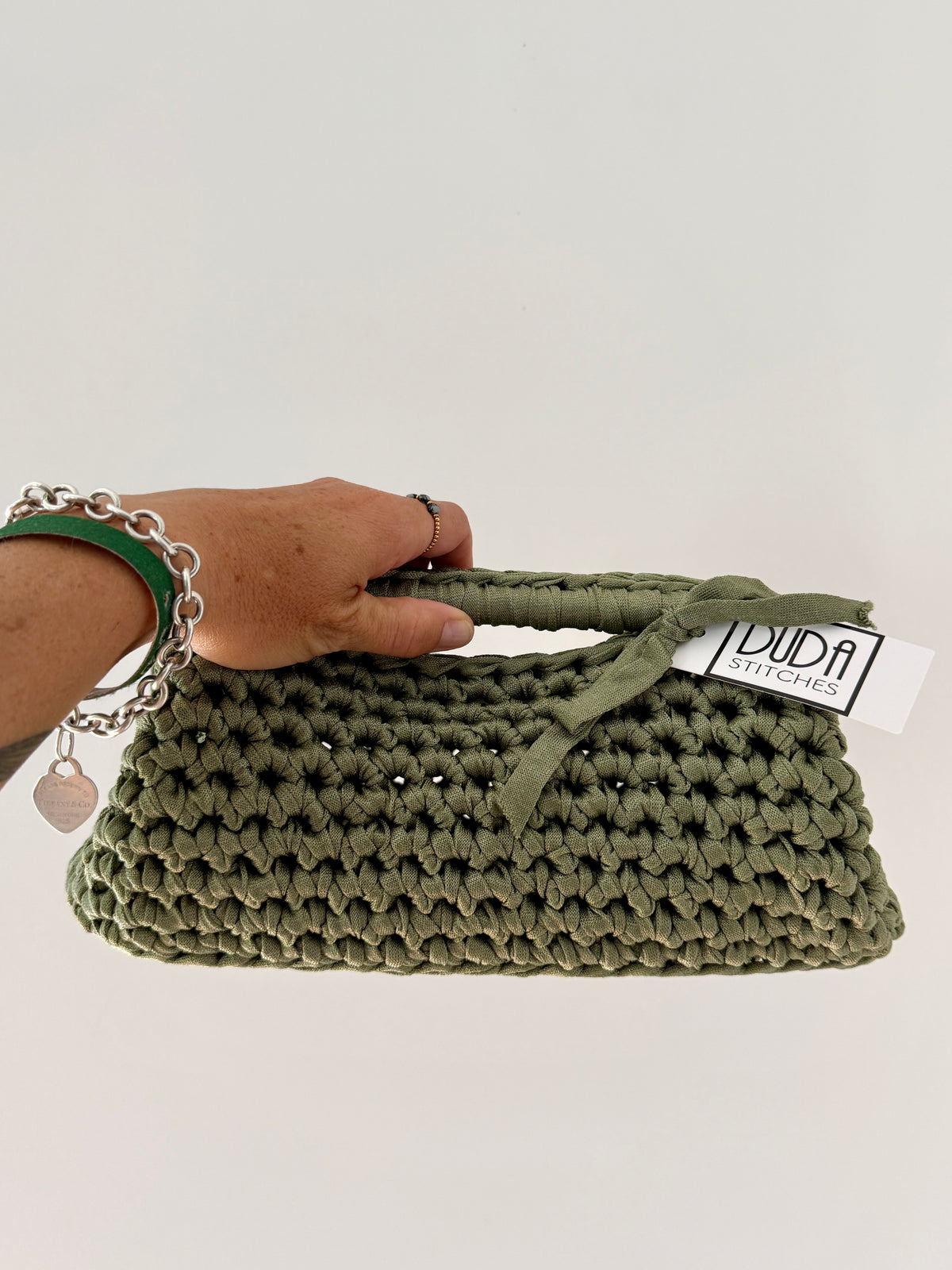 GIANDUIOTTA bag extralarge lycra Inda verde salvia con manico