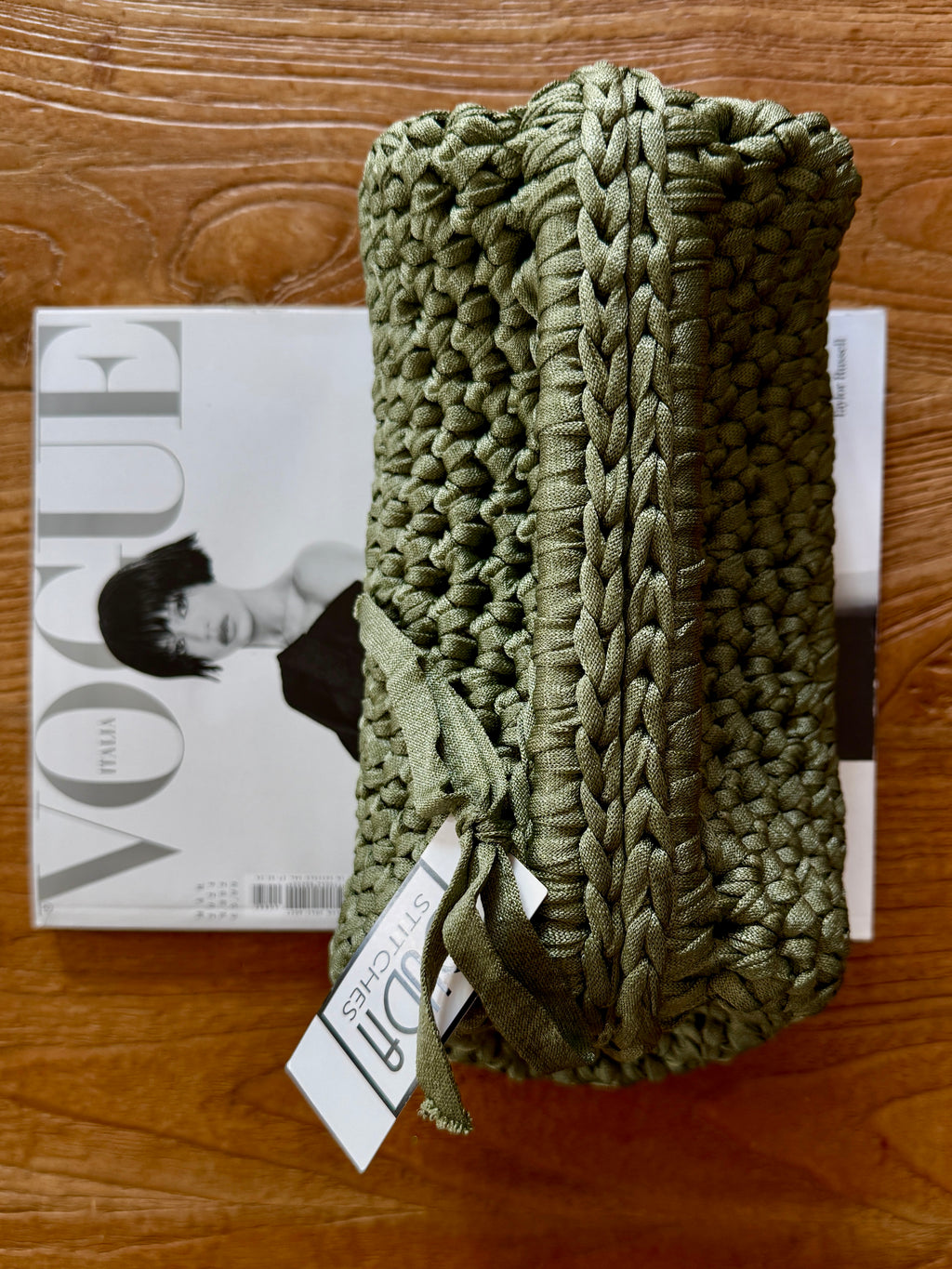 GIANDUIOTTA bag extralarge lycra Inda verde salvia con manico
