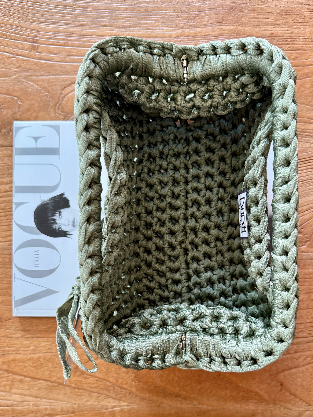 GIANDUIOTTA bag extralarge lycra Inda verde salvia con manico