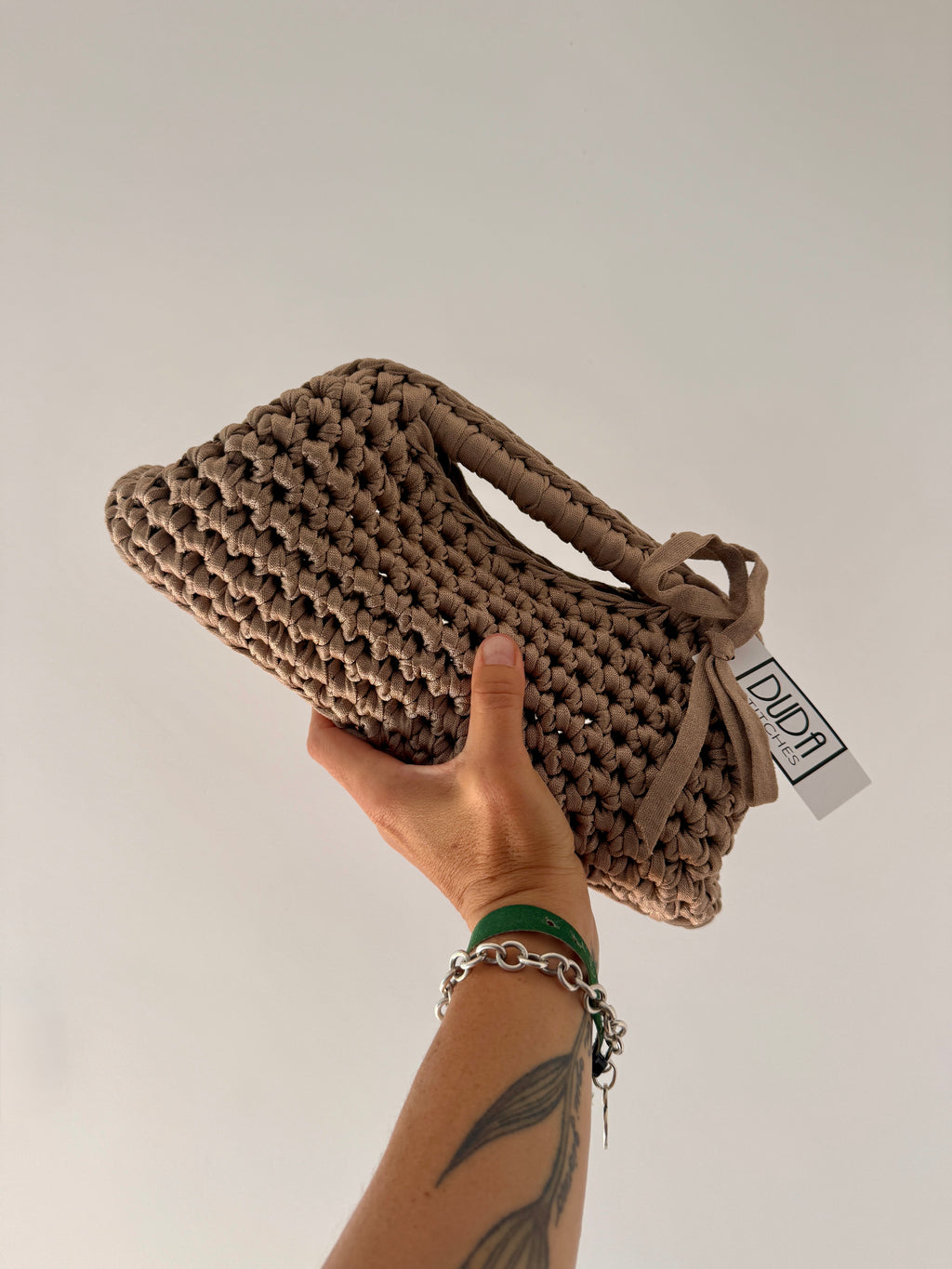 GIANDUIOTTA bag extralarge lycra Inda beige con manico