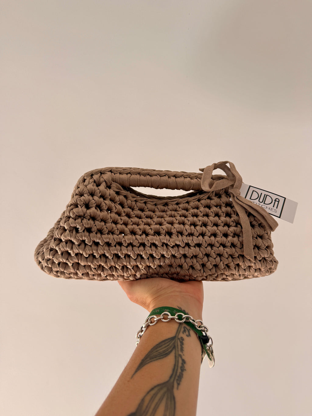 GIANDUIOTTA bag extralarge lycra Inda beige con manico