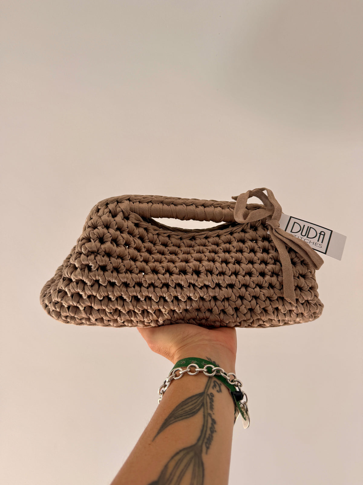 GIANDUIOTTA bag extralarge lycra Inda beige con manico