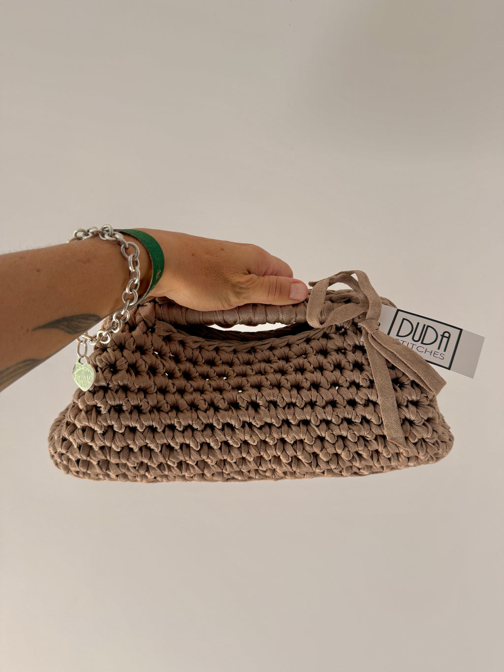 GIANDUIOTTA bag extralarge lycra Inda beige con manico