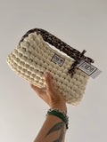 GIANDUIOTTA bag extralarge panna//animalier con manico