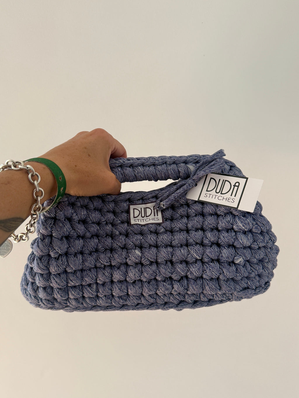 GIANDUIOTTA bag extralarge denim con manico