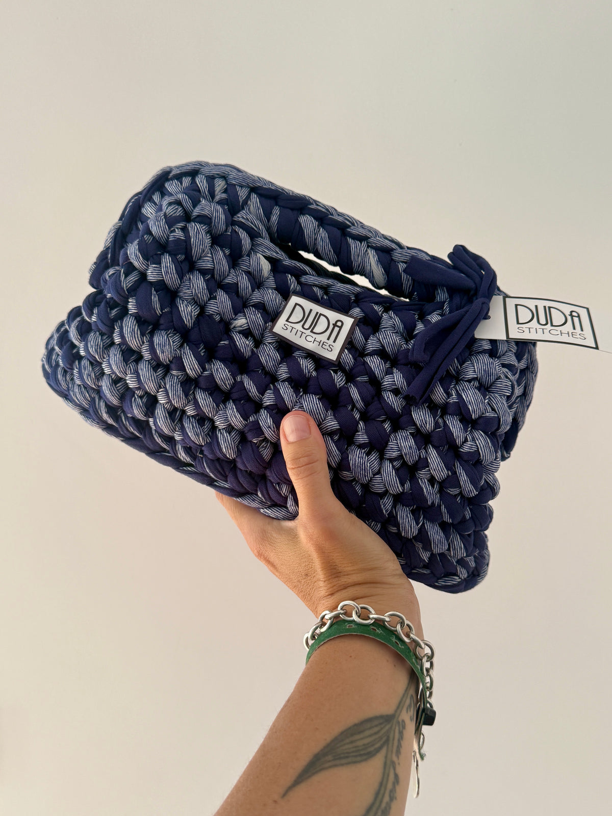 GIANDUIOTTA bag extralarge denim//blu con manico