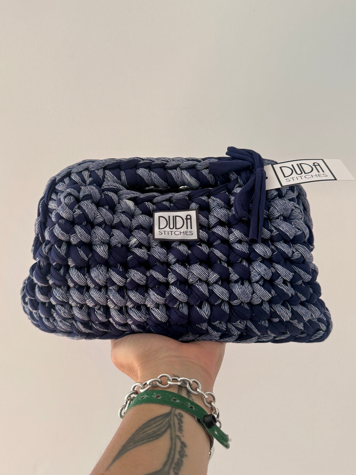 GIANDUIOTTA bag extralarge denim//blu con manico
