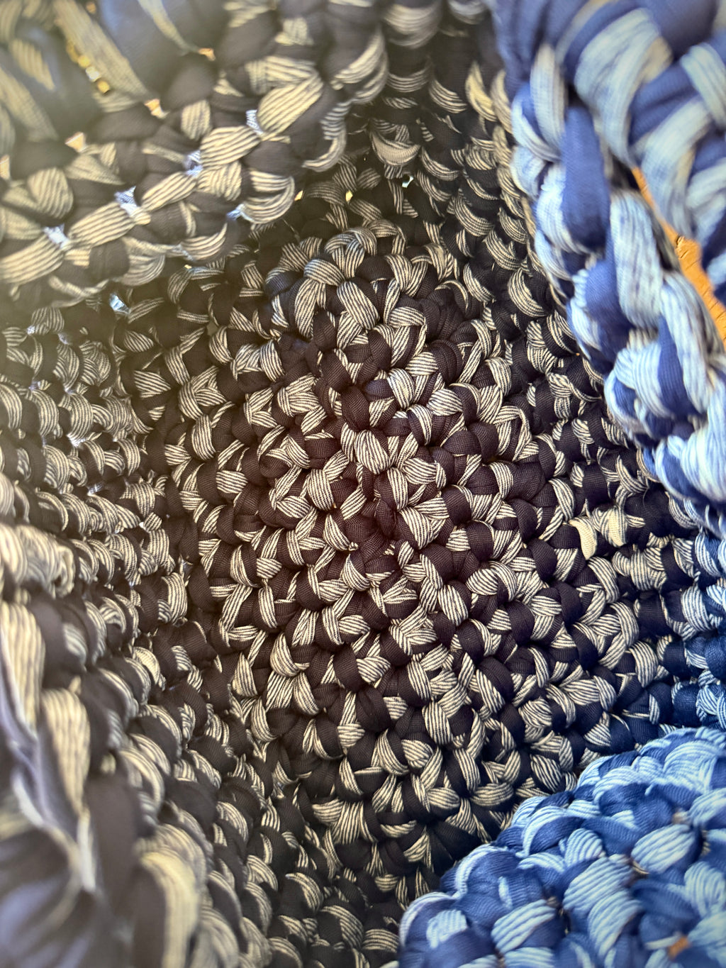 GIANDUIOTTA bag extralarge denim//blu con manico