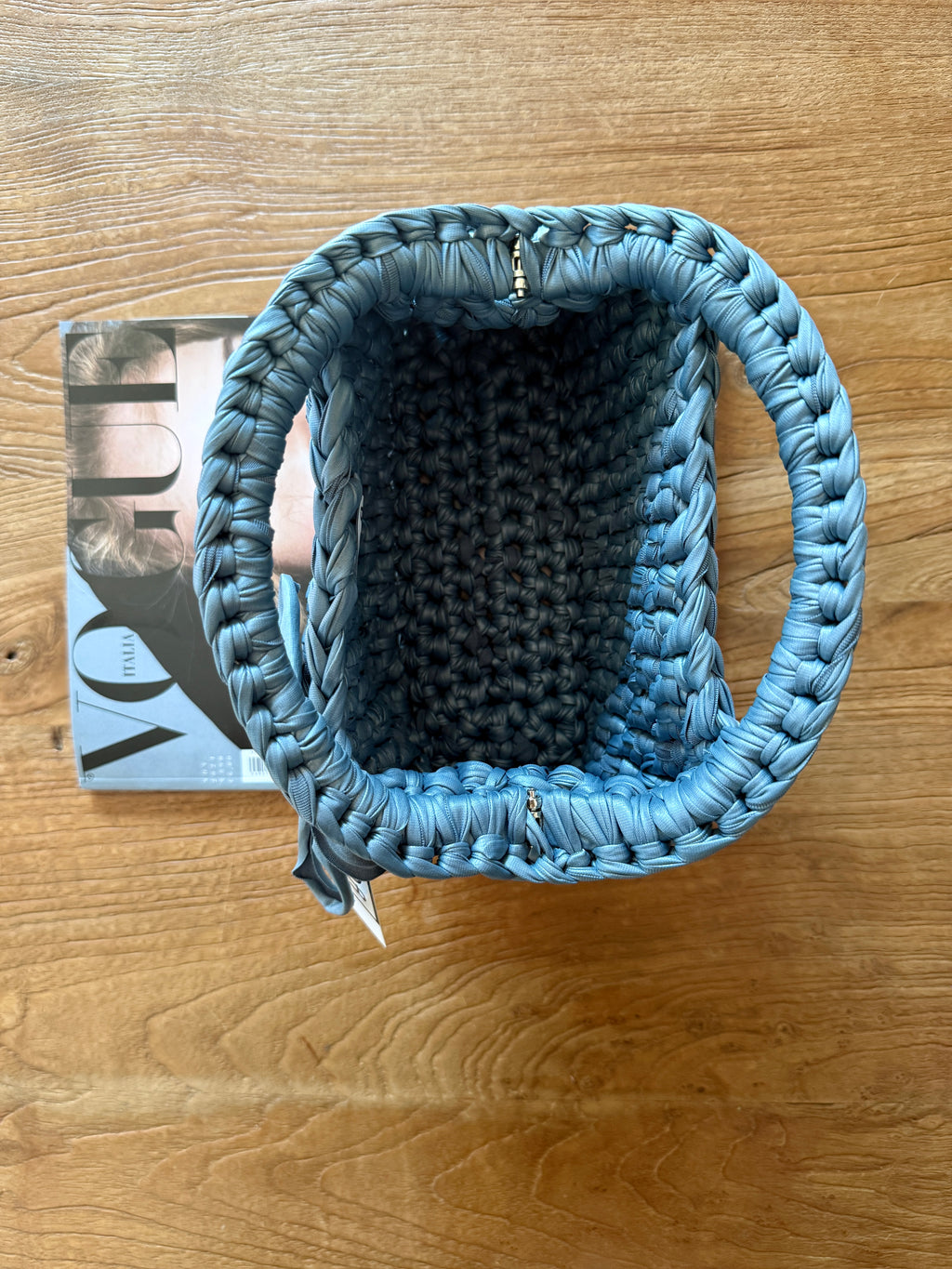 GIANDUIOTTA bag standard in ecopelle carta da zucchero con manico ad arco