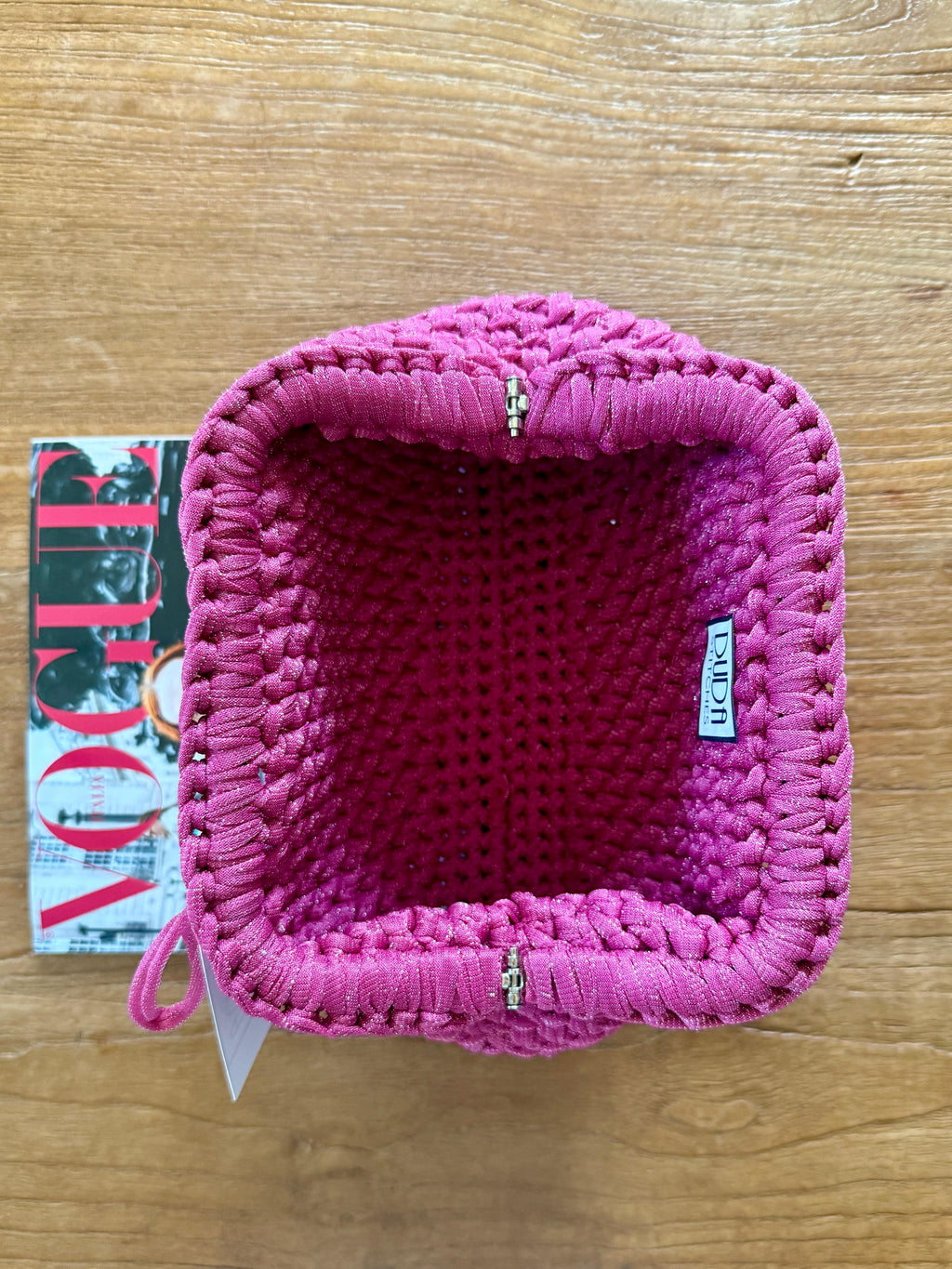 NOCCIOLA pochette standard in tulle fucsia senza manico